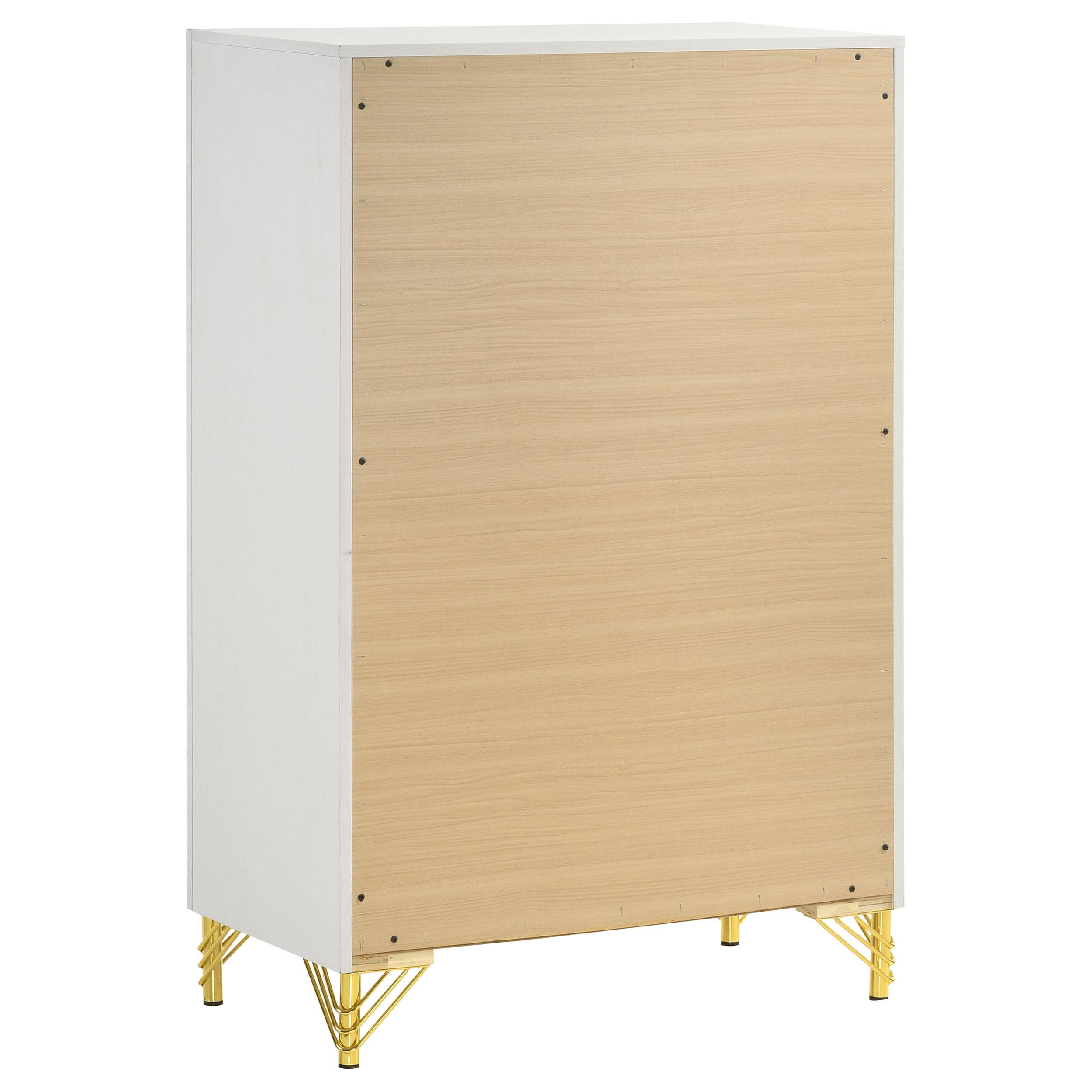  Coaster Furniture Lucia 224735 5-Drawer Bedroom Chest of Drawers - White IMAGE 6