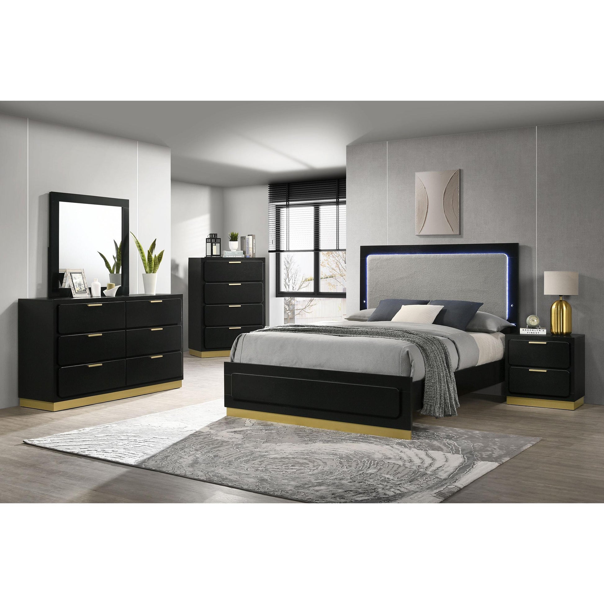 Coaster Furniture Caraway 224782 2-Drawer Nightstand - Black IMAGE 11