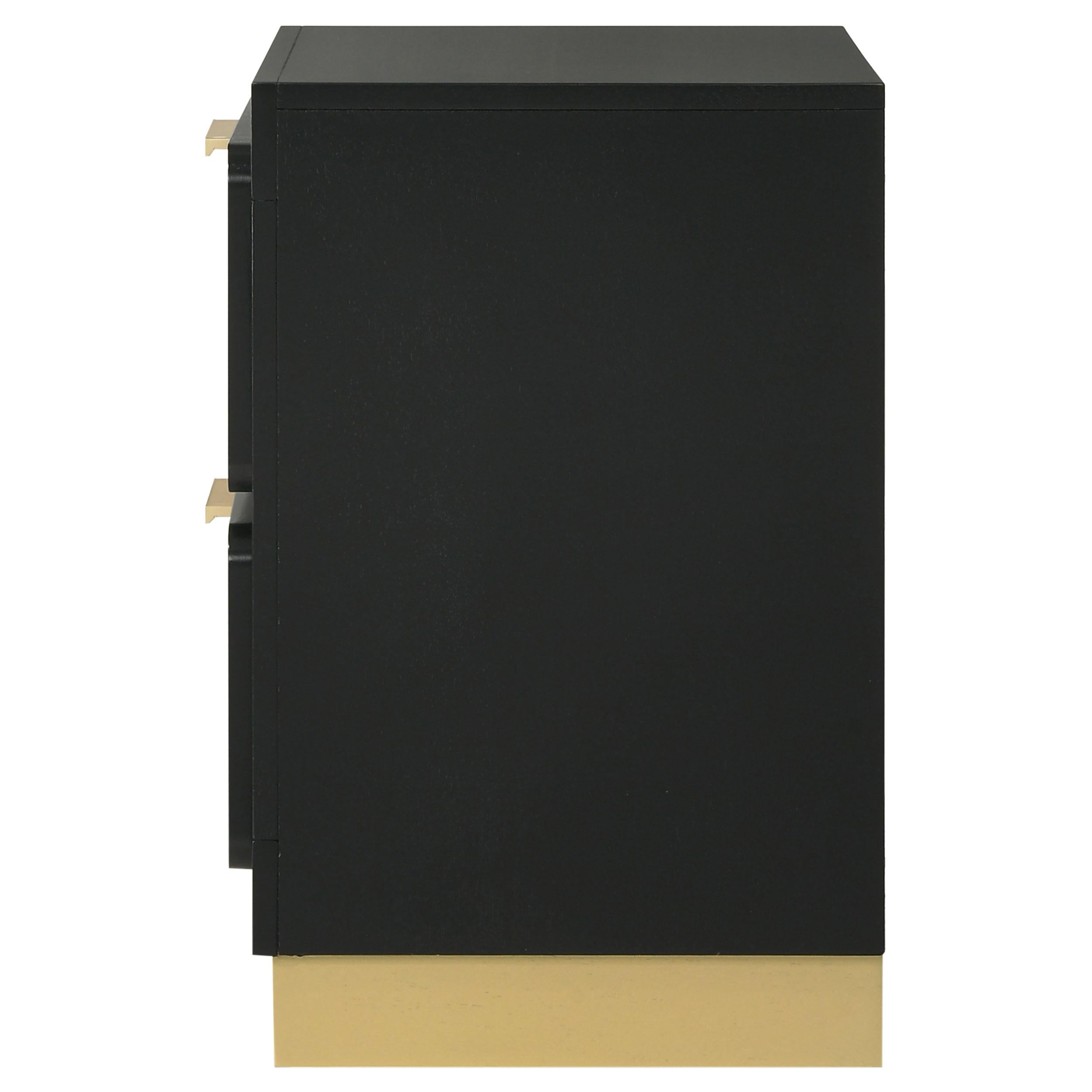  Coaster Furniture Caraway 224782 2-Drawer Nightstand - Black IMAGE 5