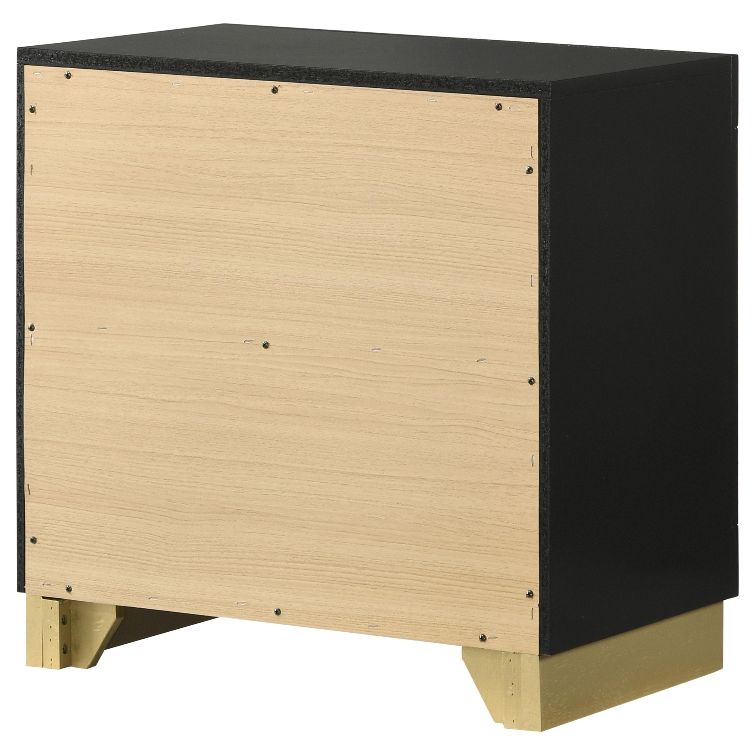  Coaster Furniture Caraway 224782 2-Drawer Nightstand - Black IMAGE 8