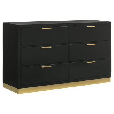 Coaster Furniture Caraway 224783 6-Drawer Dresser - Black IMAGE 1