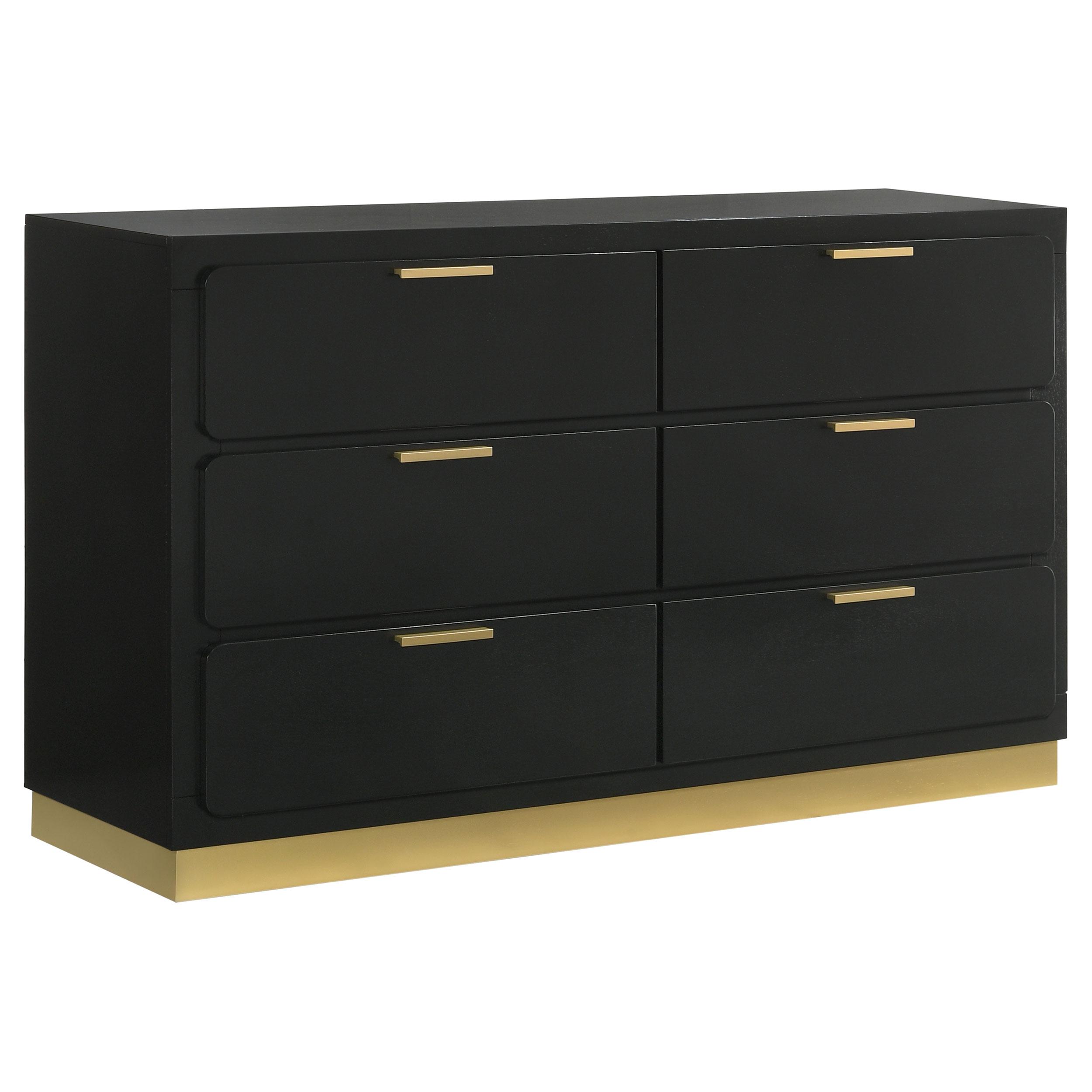  Coaster Furniture Caraway 224783 6-Drawer Dresser - Black IMAGE 1
