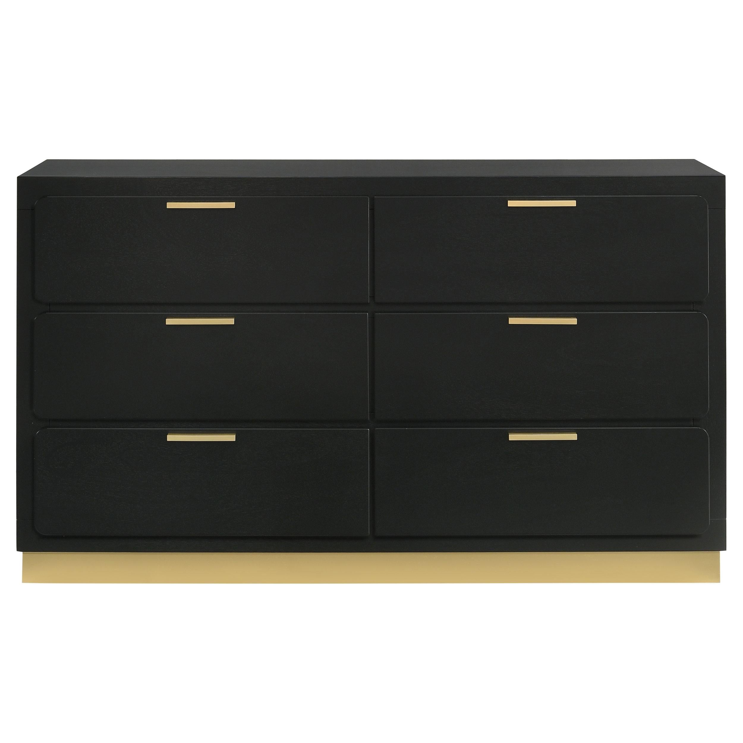  Coaster Furniture Caraway 224783 6-Drawer Dresser - Black IMAGE 4