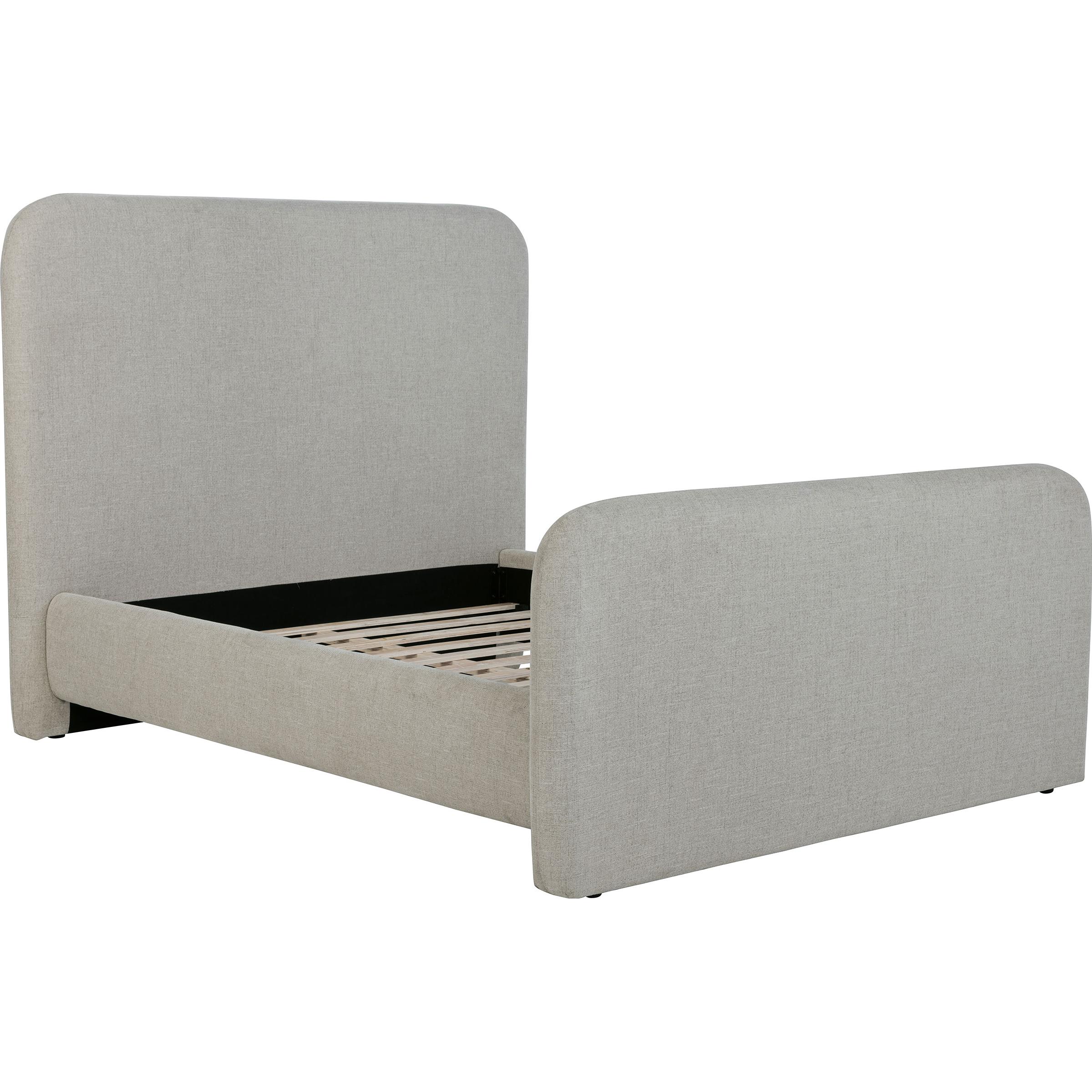  Size_Queen  -- Wren 302052Q Upholstered Queen Panel Bed - Grey IMAGE 1