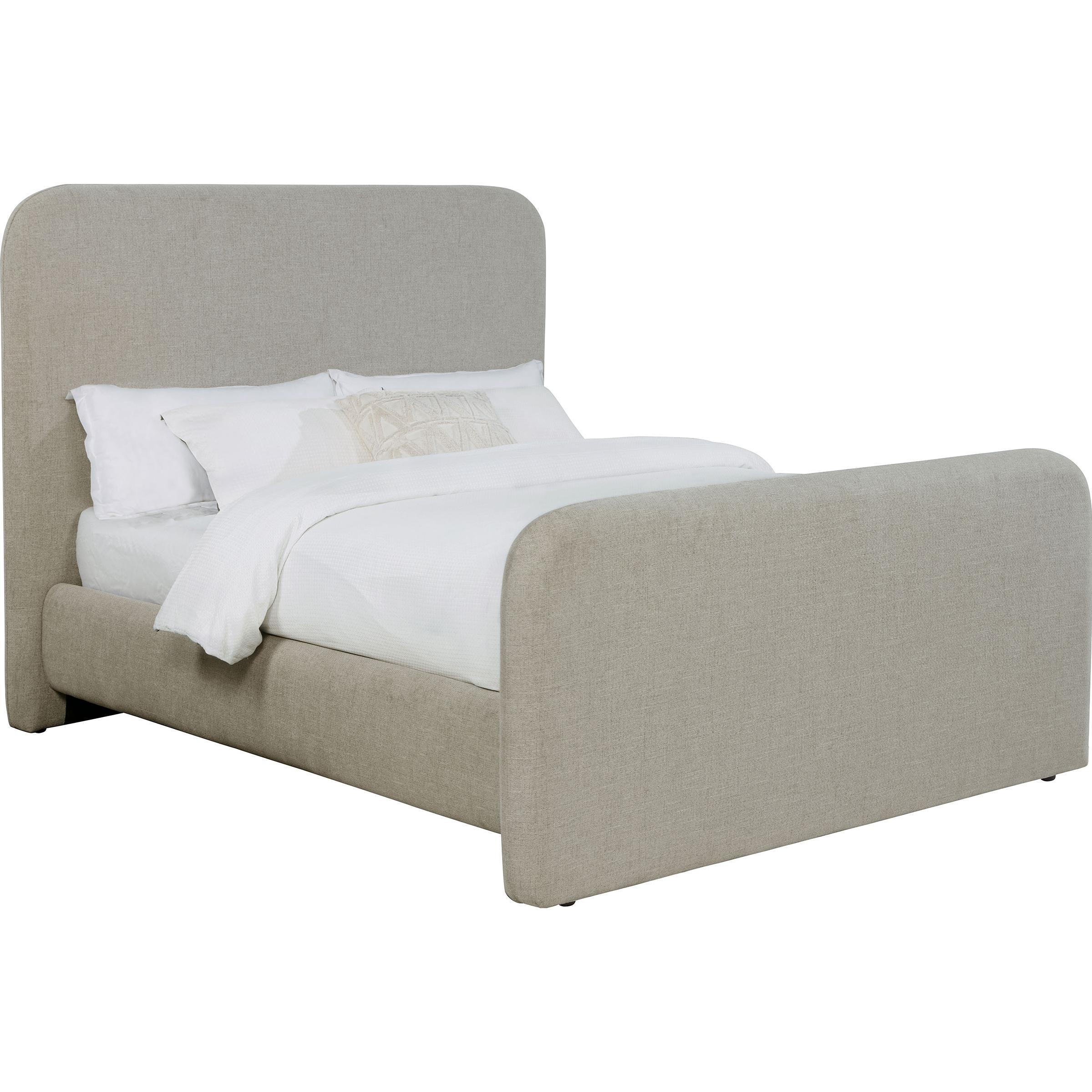 Size_Queen  -- Wren 302052Q Upholstered Queen Panel Bed - Grey IMAGE 3