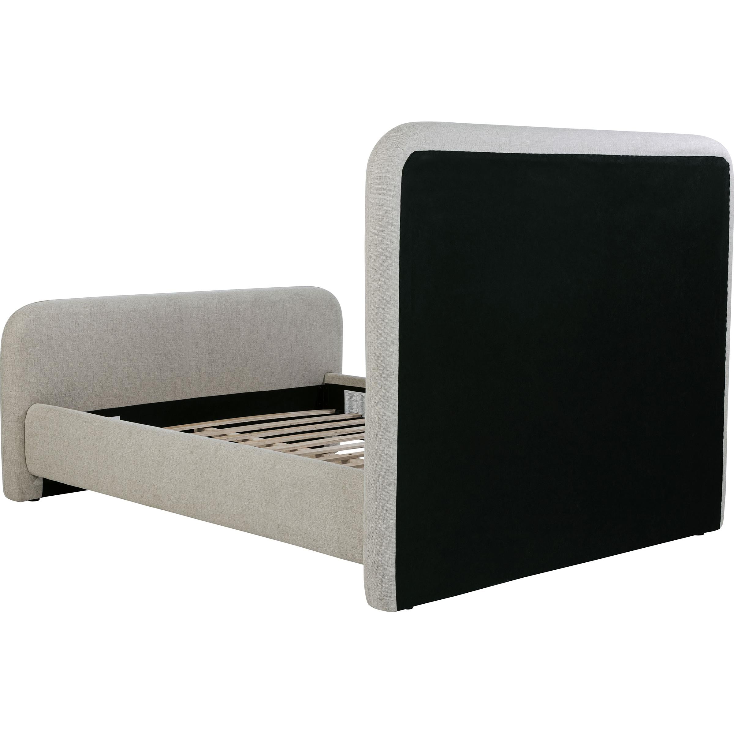  Size_Queen  -- Wren 302052Q Upholstered Queen Panel Bed - Grey IMAGE 4