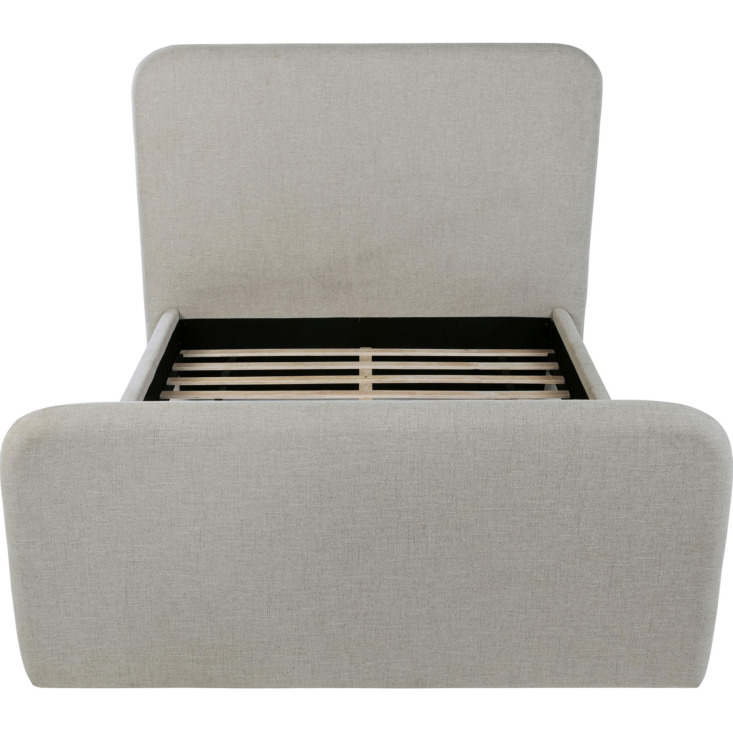  Size_Queen  -- Wren 302052Q Upholstered Queen Panel Bed - Grey IMAGE 5