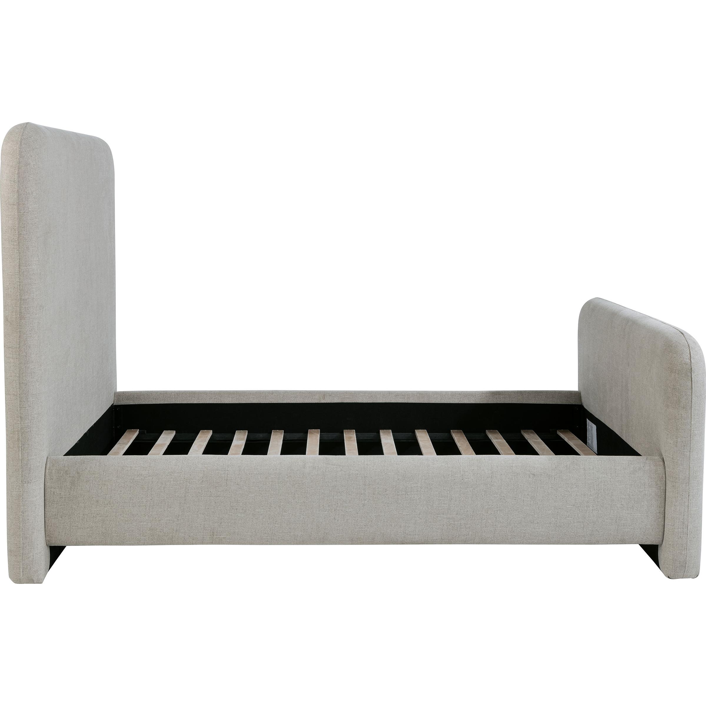  Size_Queen  -- Wren 302052Q Upholstered Queen Panel Bed - Grey IMAGE 6