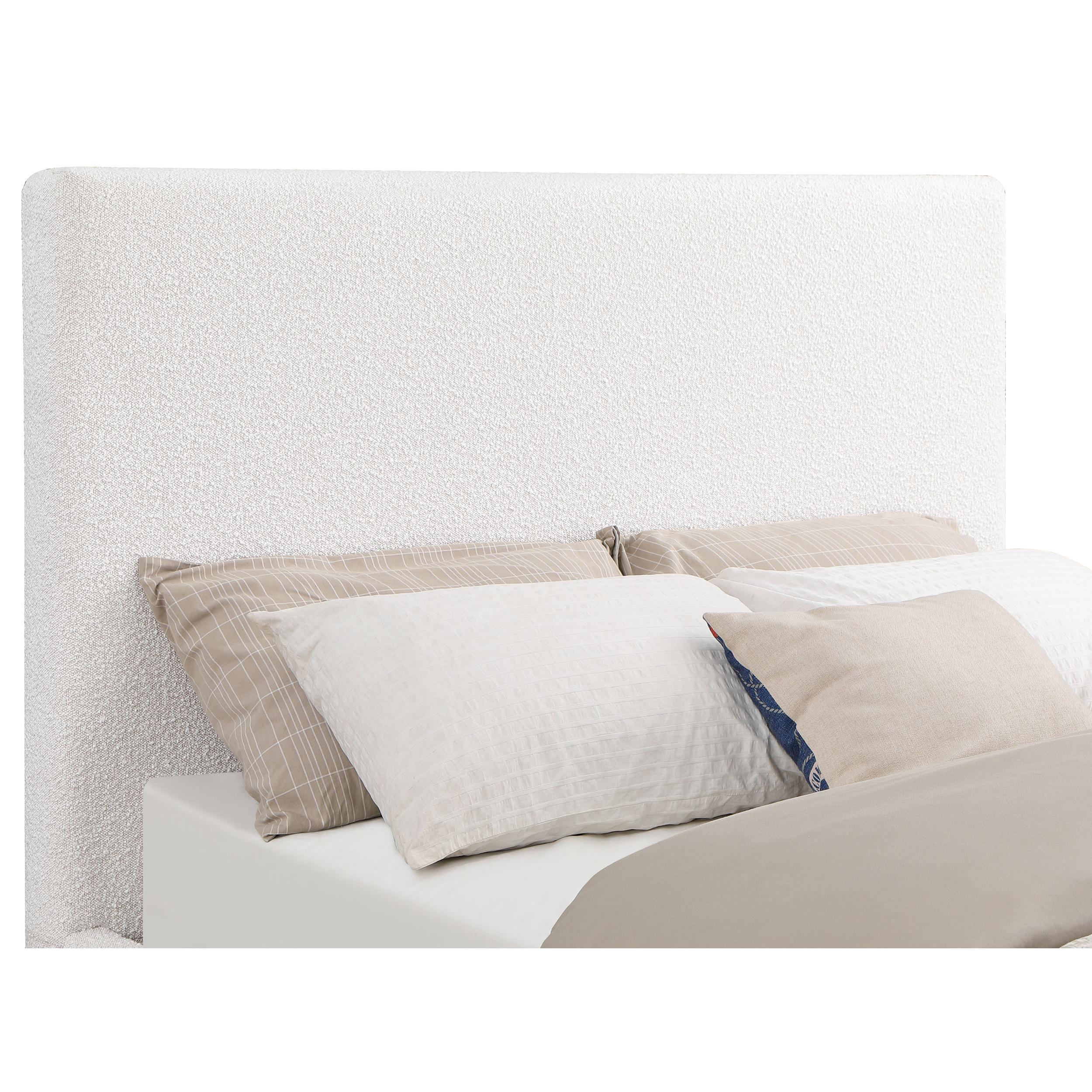  Size_Queen  -- Knox 302053Q Upholstered Queen Panel Bed - Cream IMAGE 5