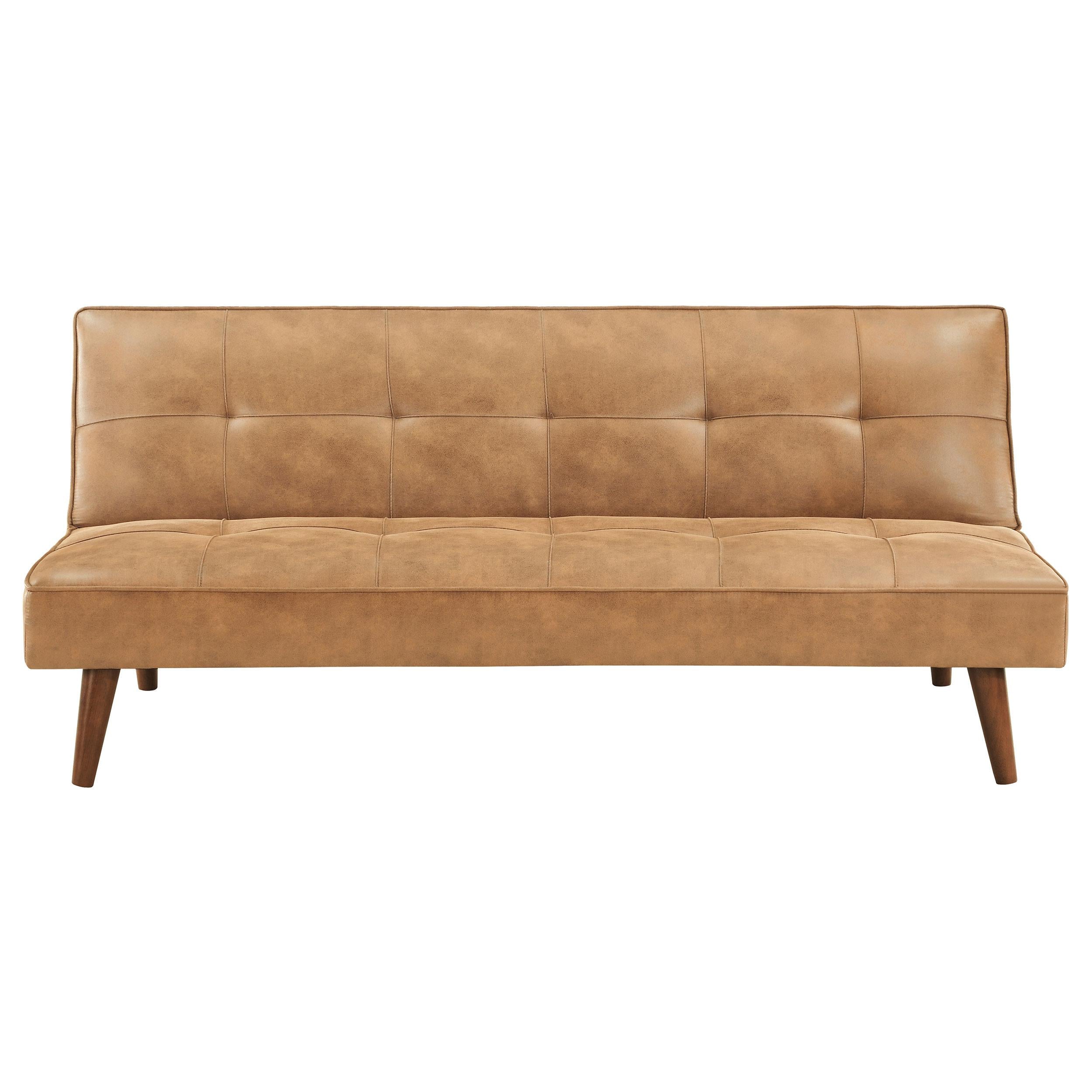  Coaster Furniture Jenson 360234 Upholstered Tufted Convertible Sofa Bed - Saddle Brown IMAGE 5