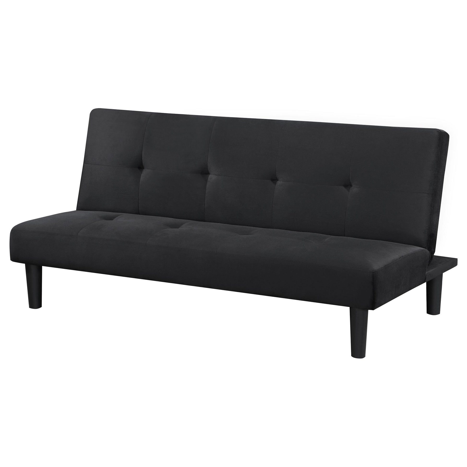  Coaster Furniture Stanford 360238 Upholstered Tufted Convertible Sofa Bed - Black IMAGE 6