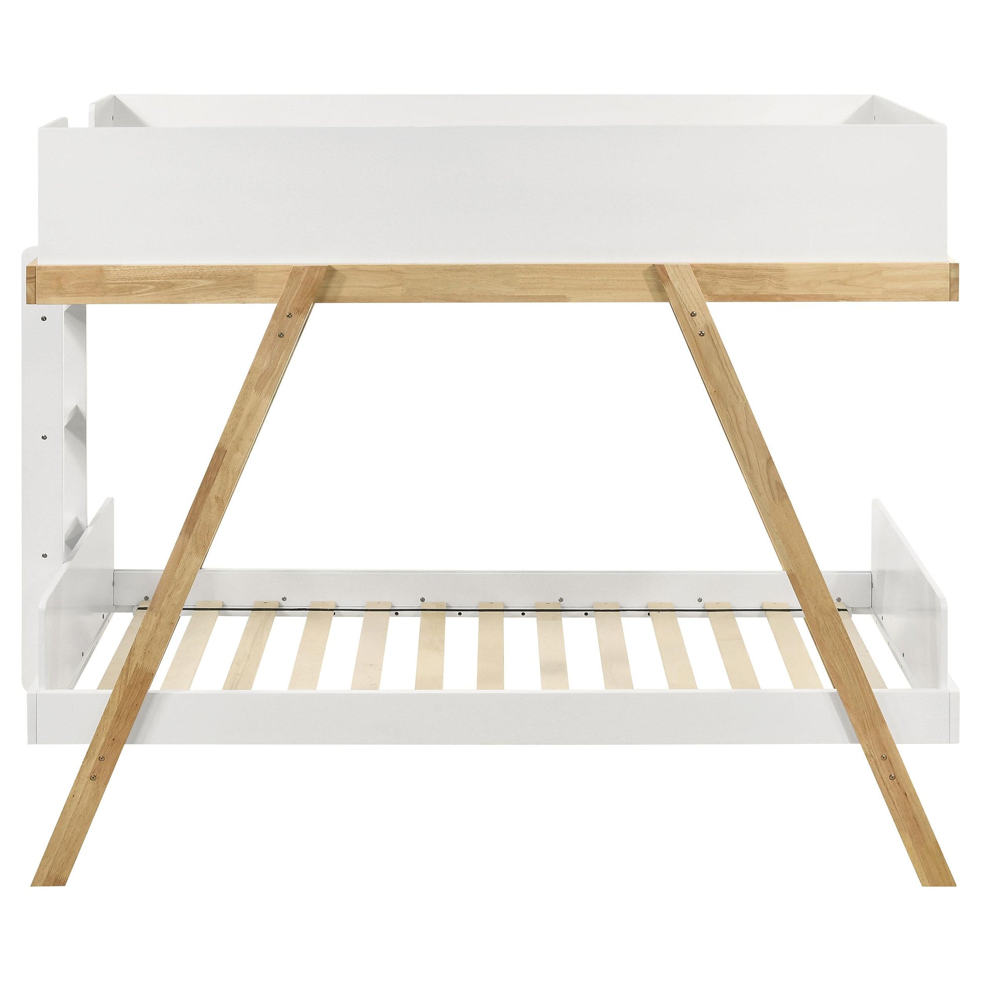  Coaster Furniture Frankie 460570T Wood Twin Over Twin Bunk Bed - White and Natural IMAGE 3