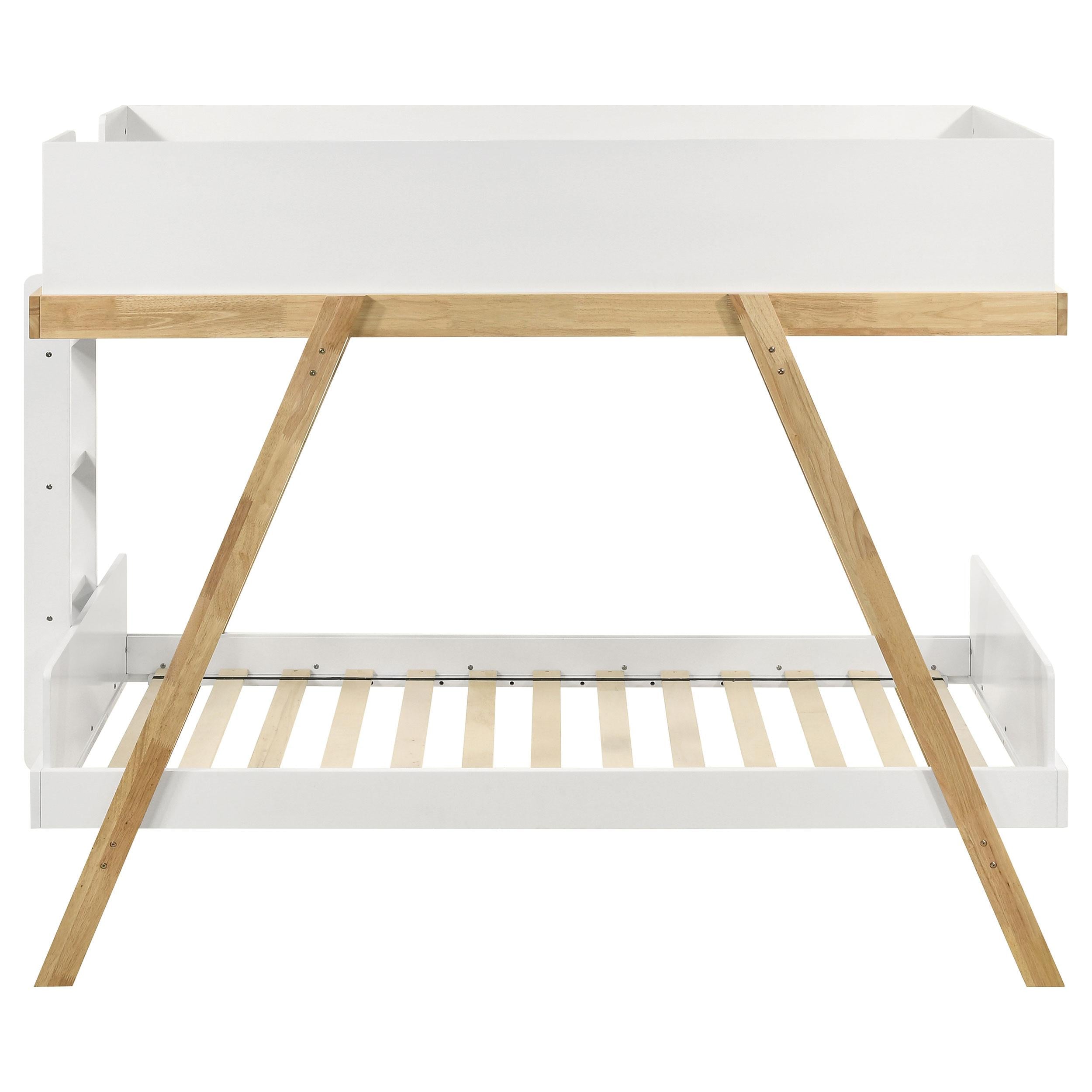  Coaster Furniture Frankie 460570T Wood Twin Over Twin Bunk Bed - White and Natural IMAGE 3