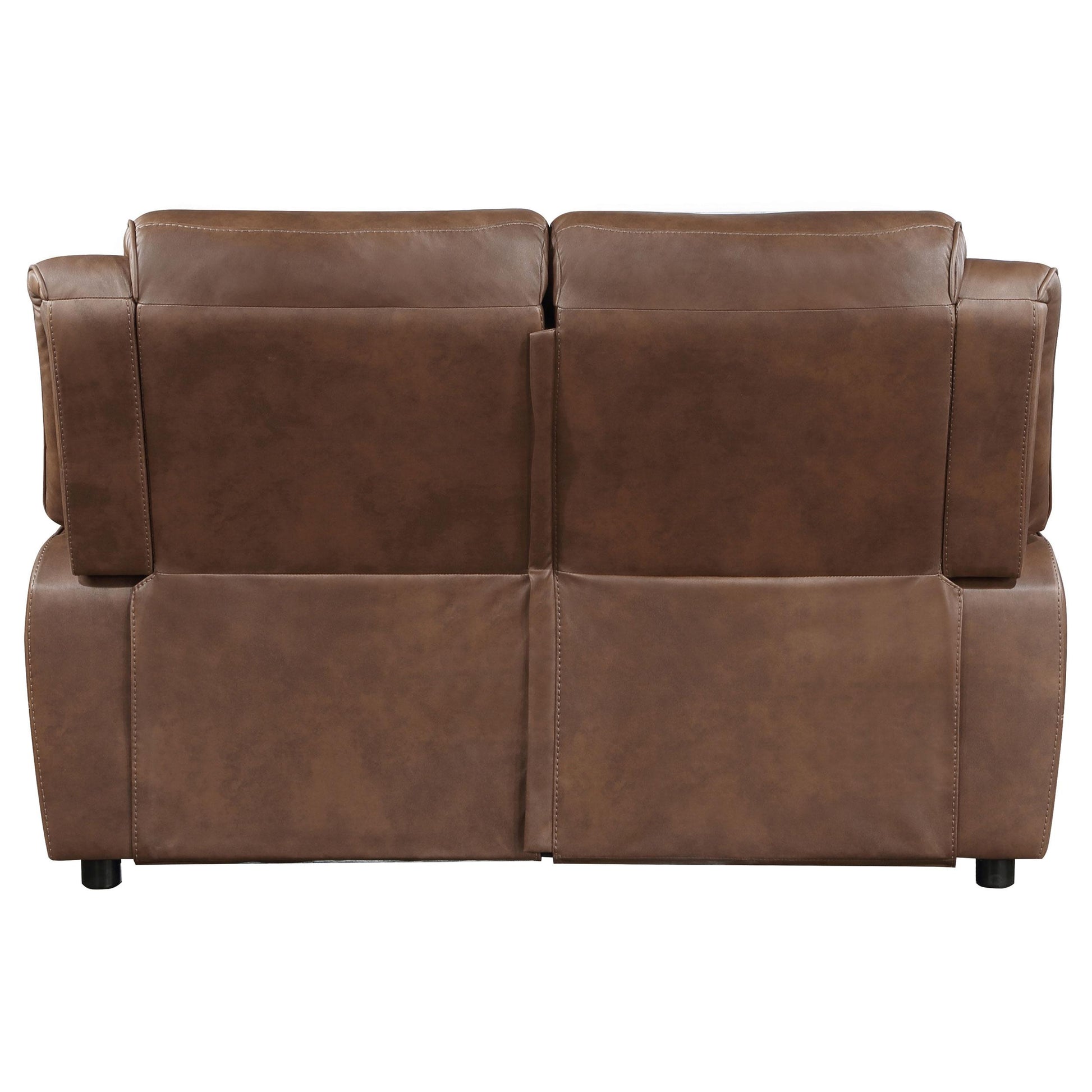  Coaster Furniture Ellington 508282 Upholstered Padded Arm Loveseat - Dark Brown IMAGE 7