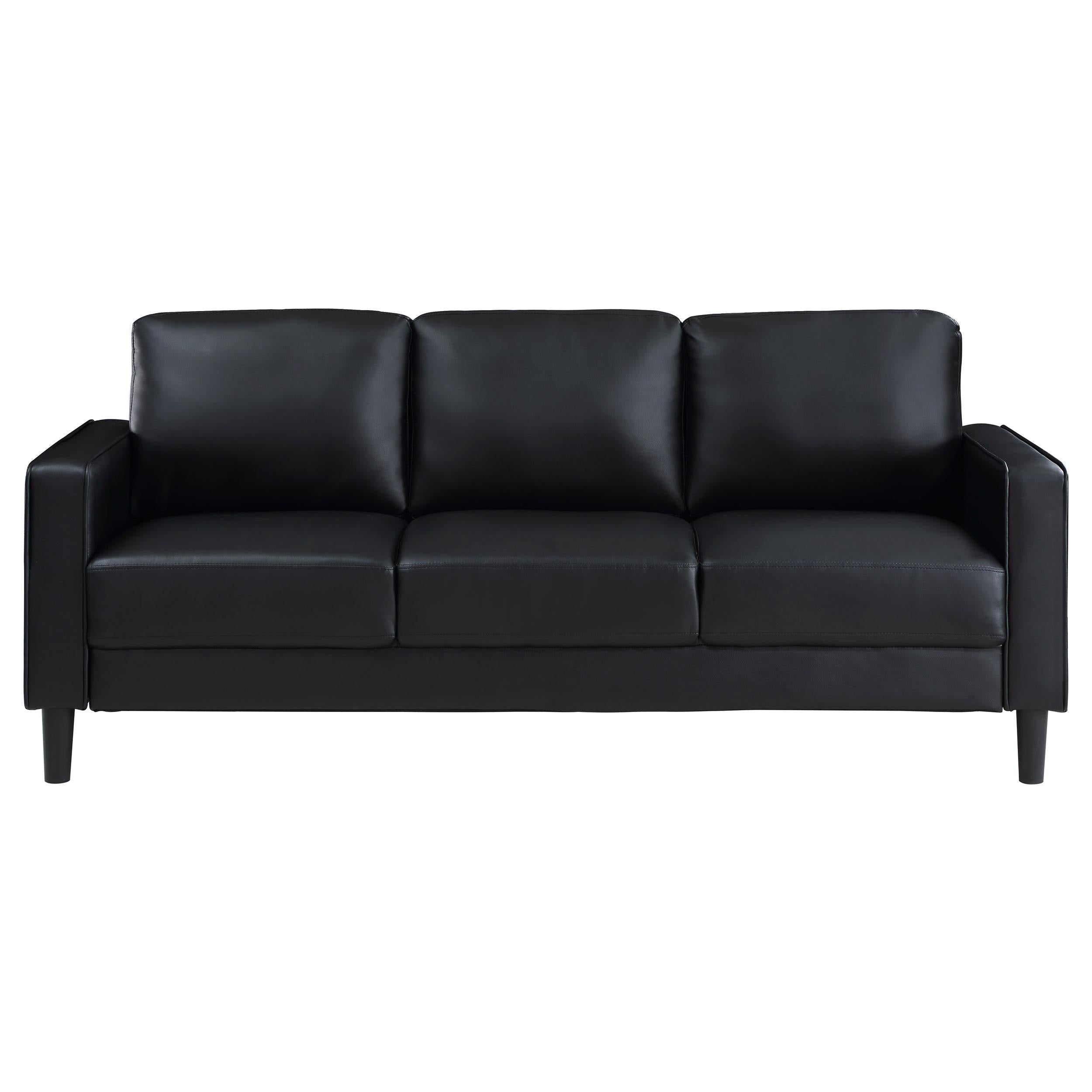  Coaster Furniture Ruth 508361 Upholstered Track Arm Sofa - Black IMAGE 3