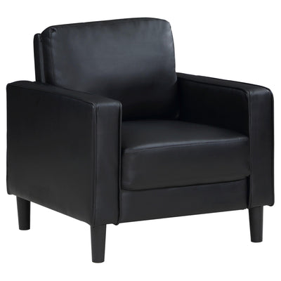  Coaster Furniture Ruth 508363 Upholstered Track Arm Accent Chair - Black IMAGE 1