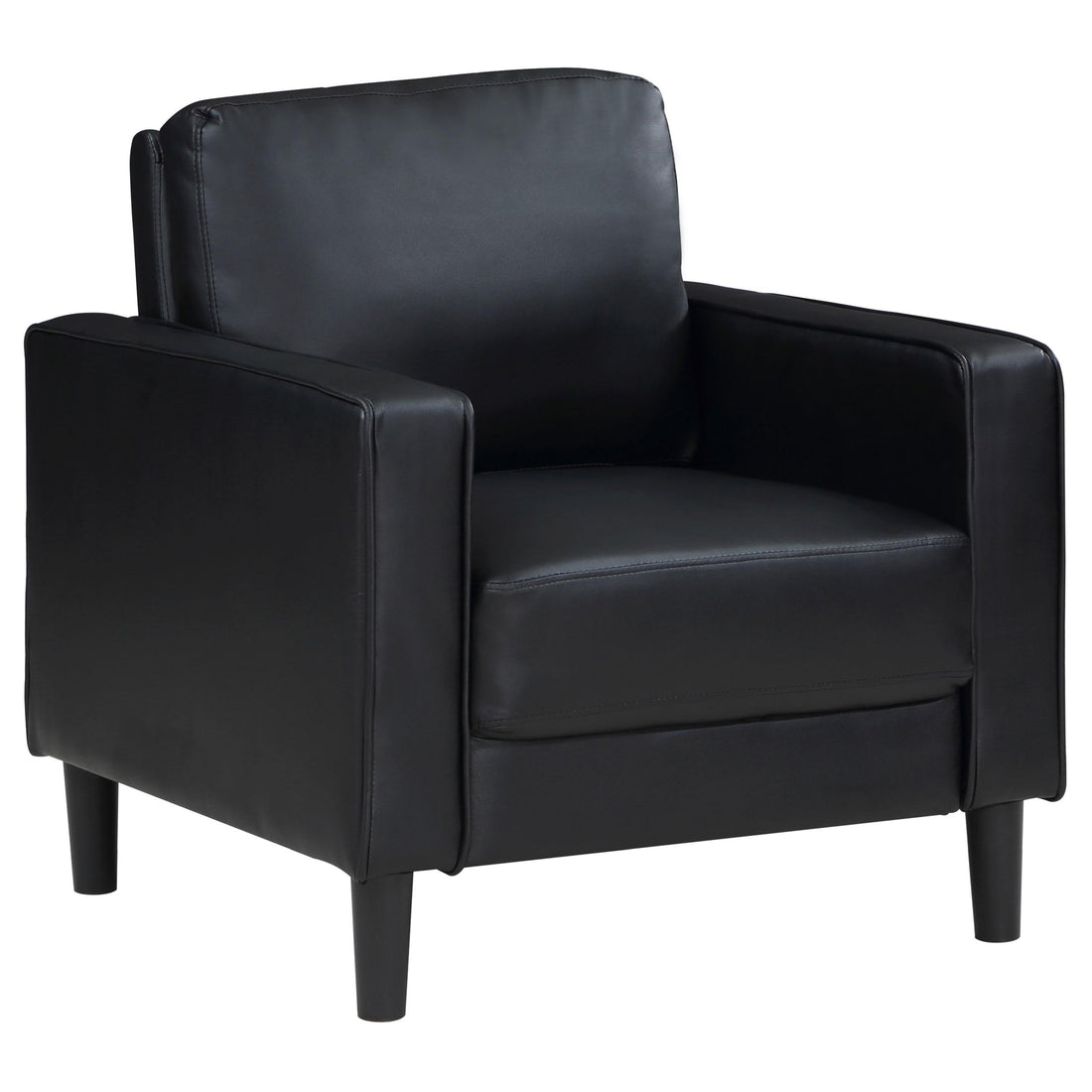  Coaster Furniture Ruth 508363 Upholstered Track Arm Accent Chair - Black IMAGE 1