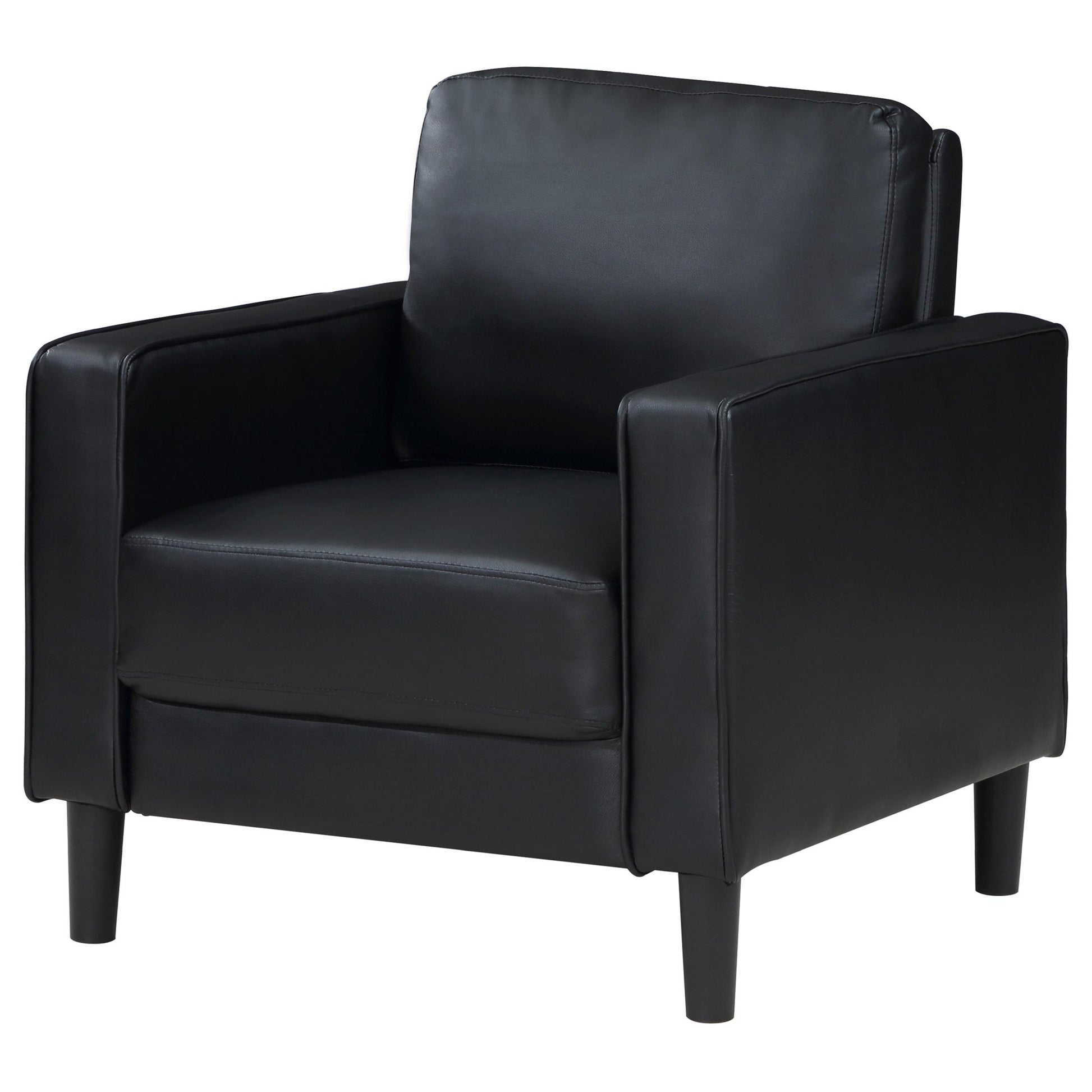  Coaster Furniture Ruth 508363 Upholstered Track Arm Accent Chair - Black IMAGE 4