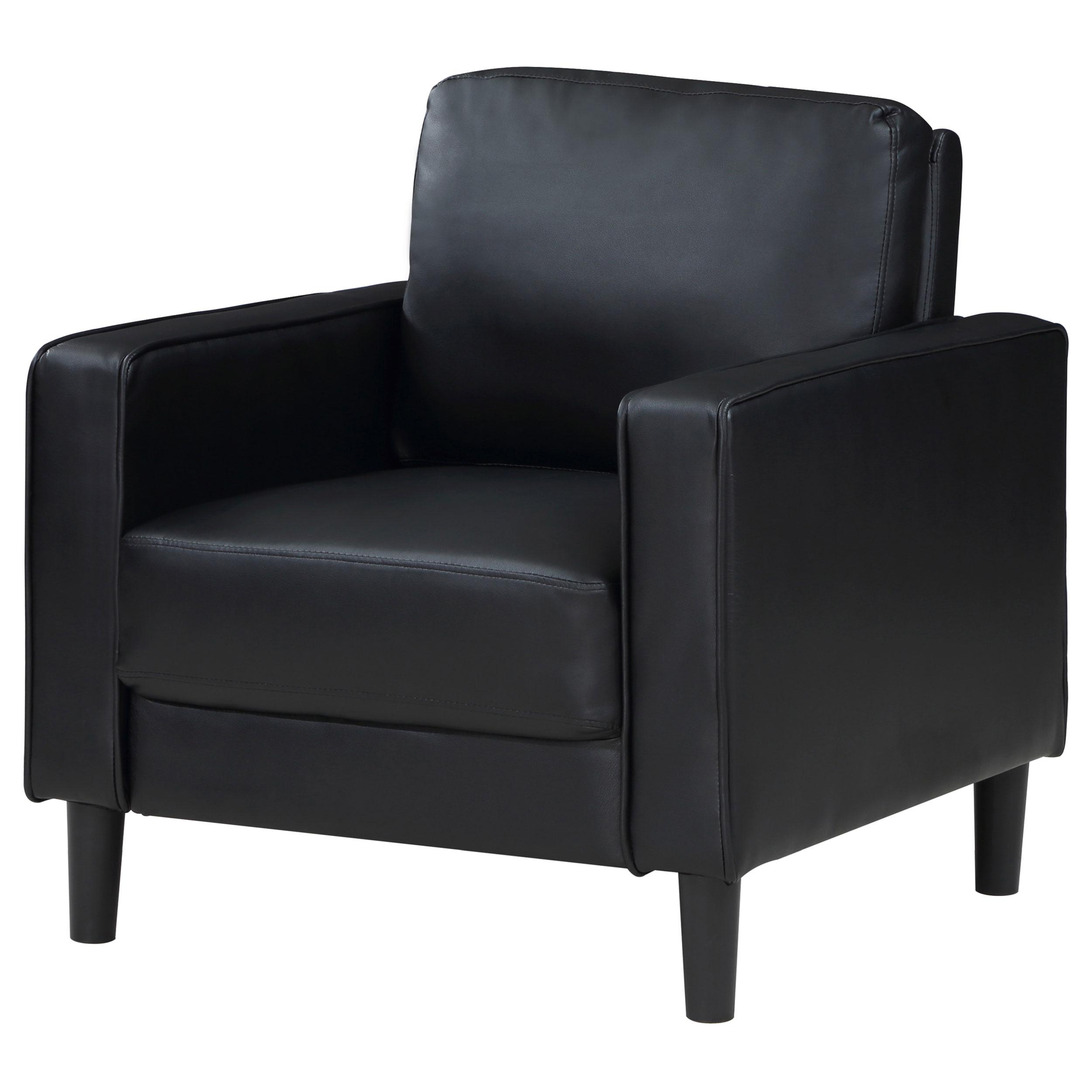  Coaster Furniture Ruth 508363 Upholstered Track Arm Accent Chair - Black IMAGE 4