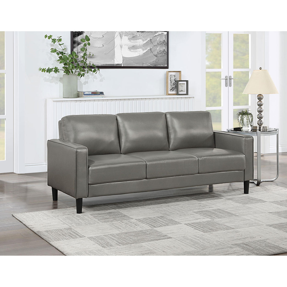  Coaster Furniture Ruth 508365 Upholstered Track Arm Sofa - Grey IMAGE 1