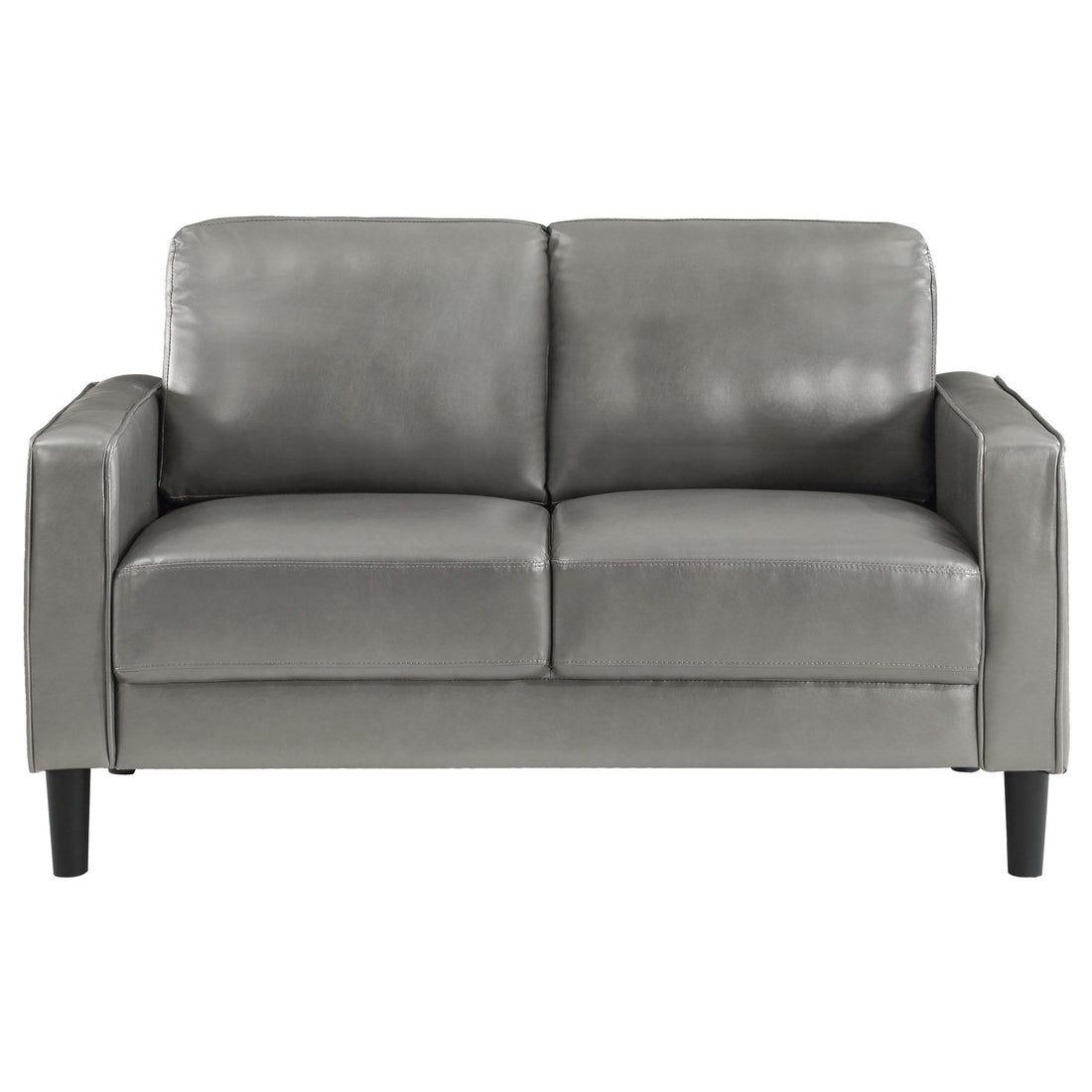  Coaster Furniture Ruth 508366 Upholstered Track Arm Loveseat - Grey IMAGE 1
