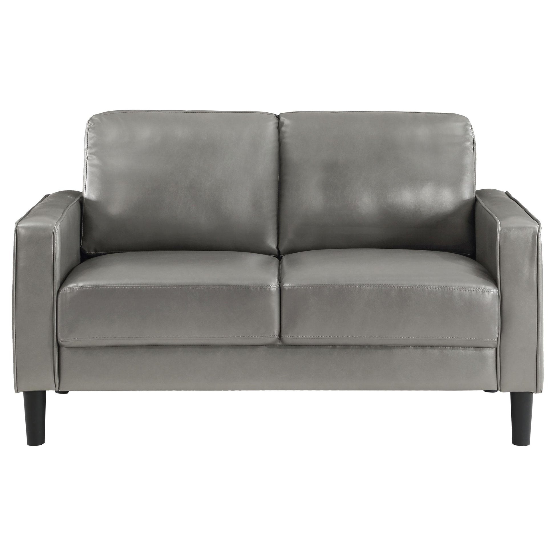  Coaster Furniture Ruth 508366 Upholstered Track Arm Loveseat - Grey IMAGE 2