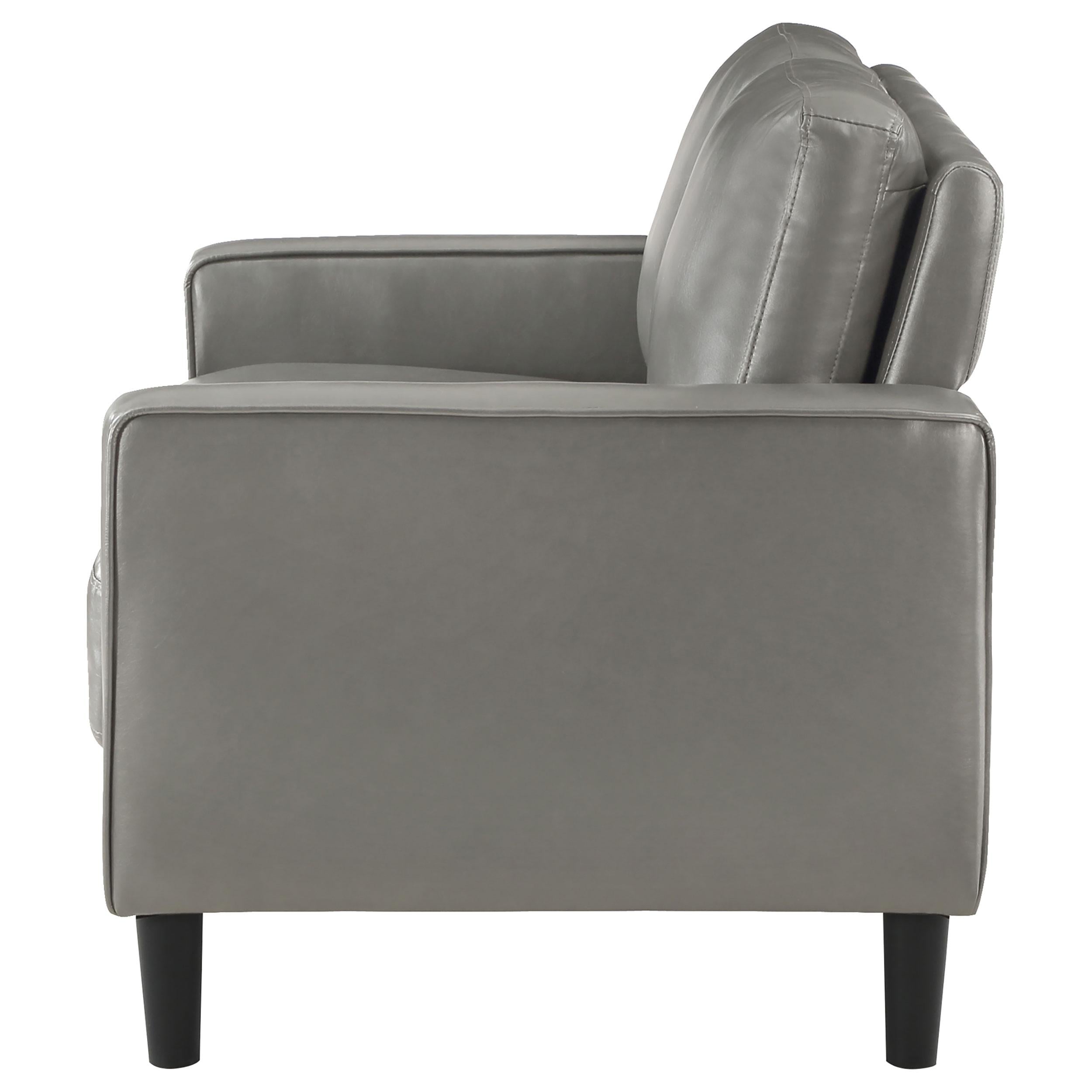  Coaster Furniture Ruth 508366 Upholstered Track Arm Loveseat - Grey IMAGE 4