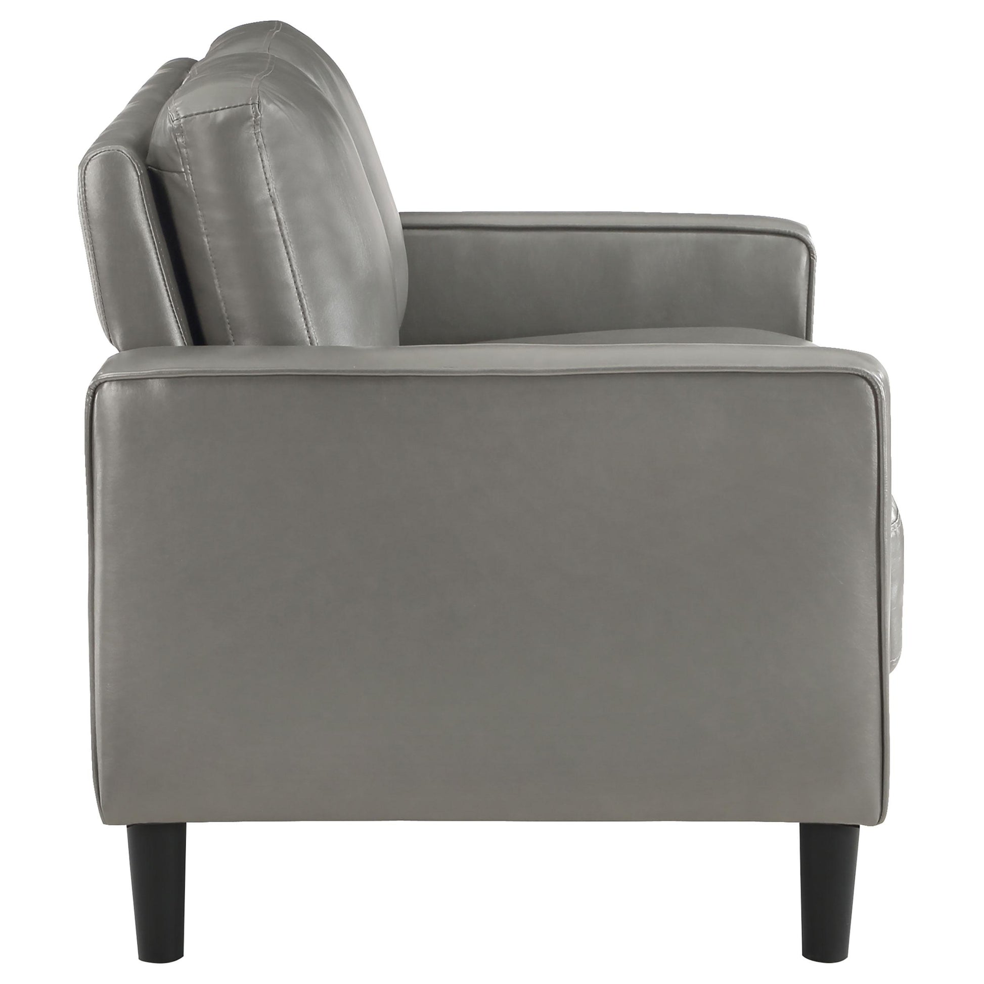  Coaster Furniture Ruth 508366 Upholstered Track Arm Loveseat - Grey IMAGE 7
