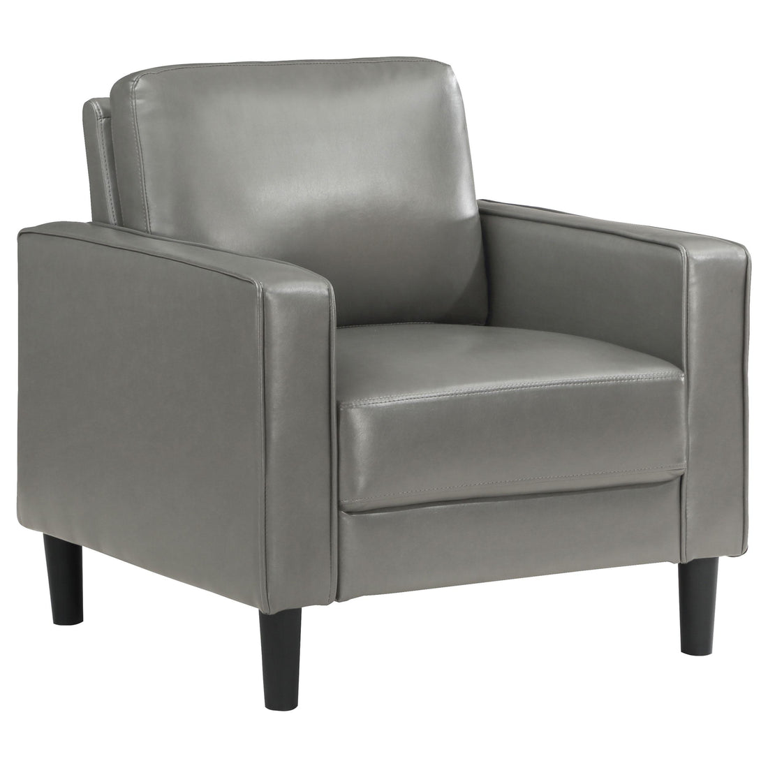  Coaster Furniture Ruth 508367 Upholstered Track Arm Accent Chair - Grey IMAGE 1
