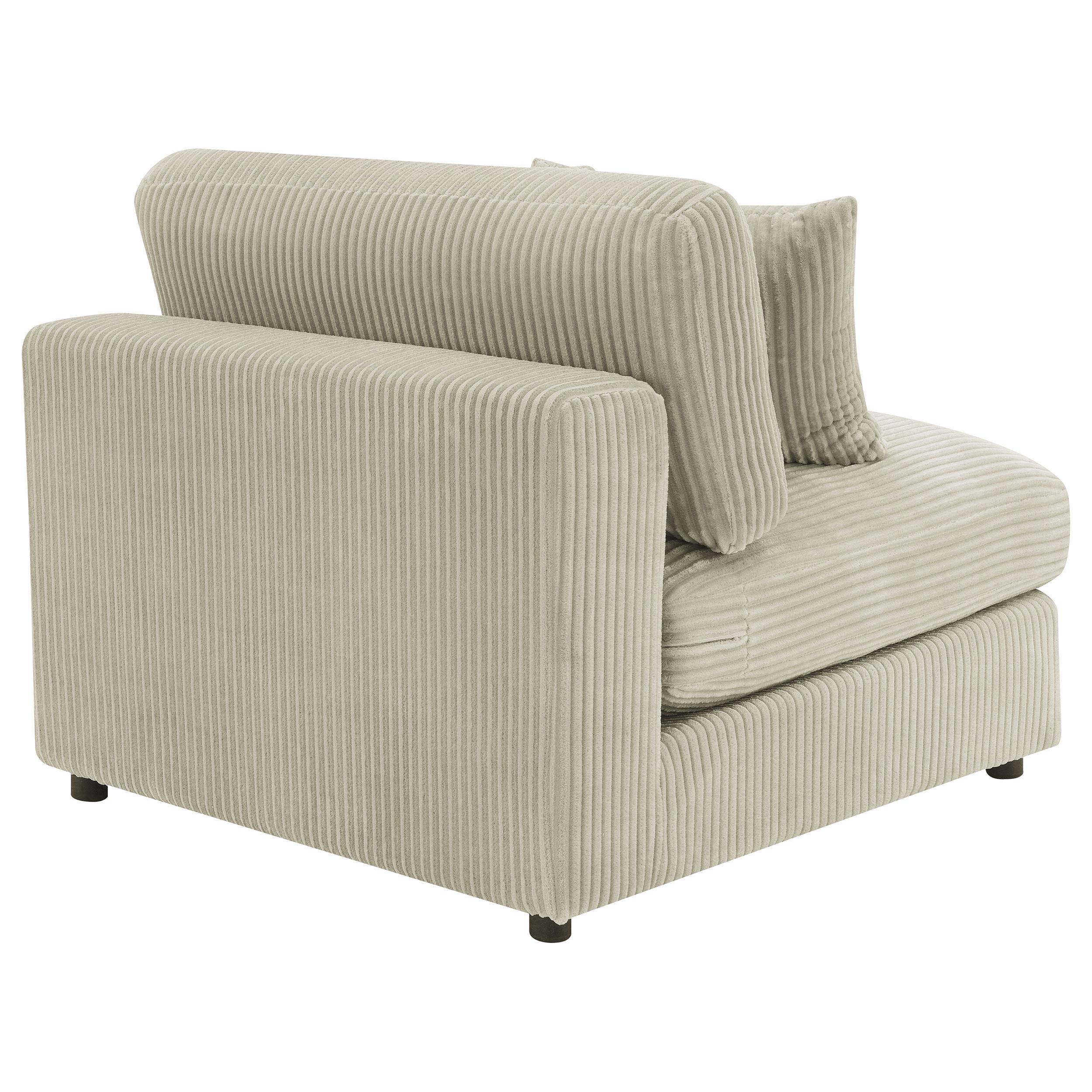  Coaster Furniture Blaine 509897 Upholstered Armless Chair - Sand IMAGE 7