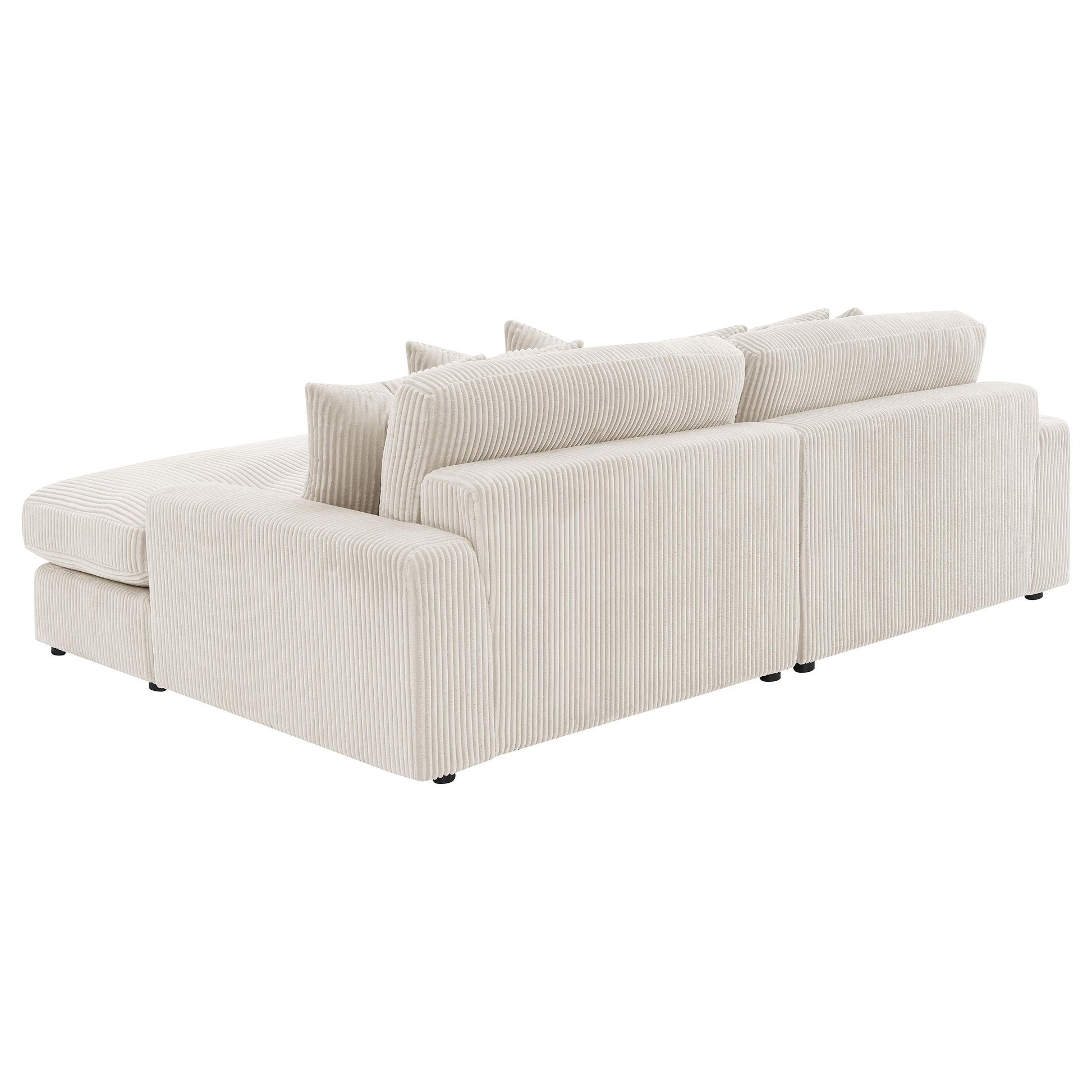  Coaster Furniture Blaine 509899 Upholstered Reversible Chaise Sectional Sofa - Sand IMAGE 5