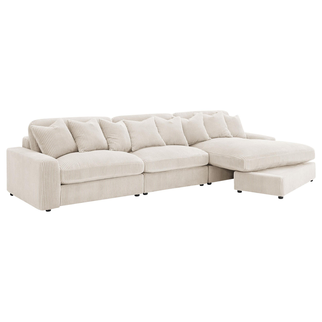  Coaster Furniture Blaine 509899-SET Upholstered Reversible Sectional Sofa - Sand IMAGE 1