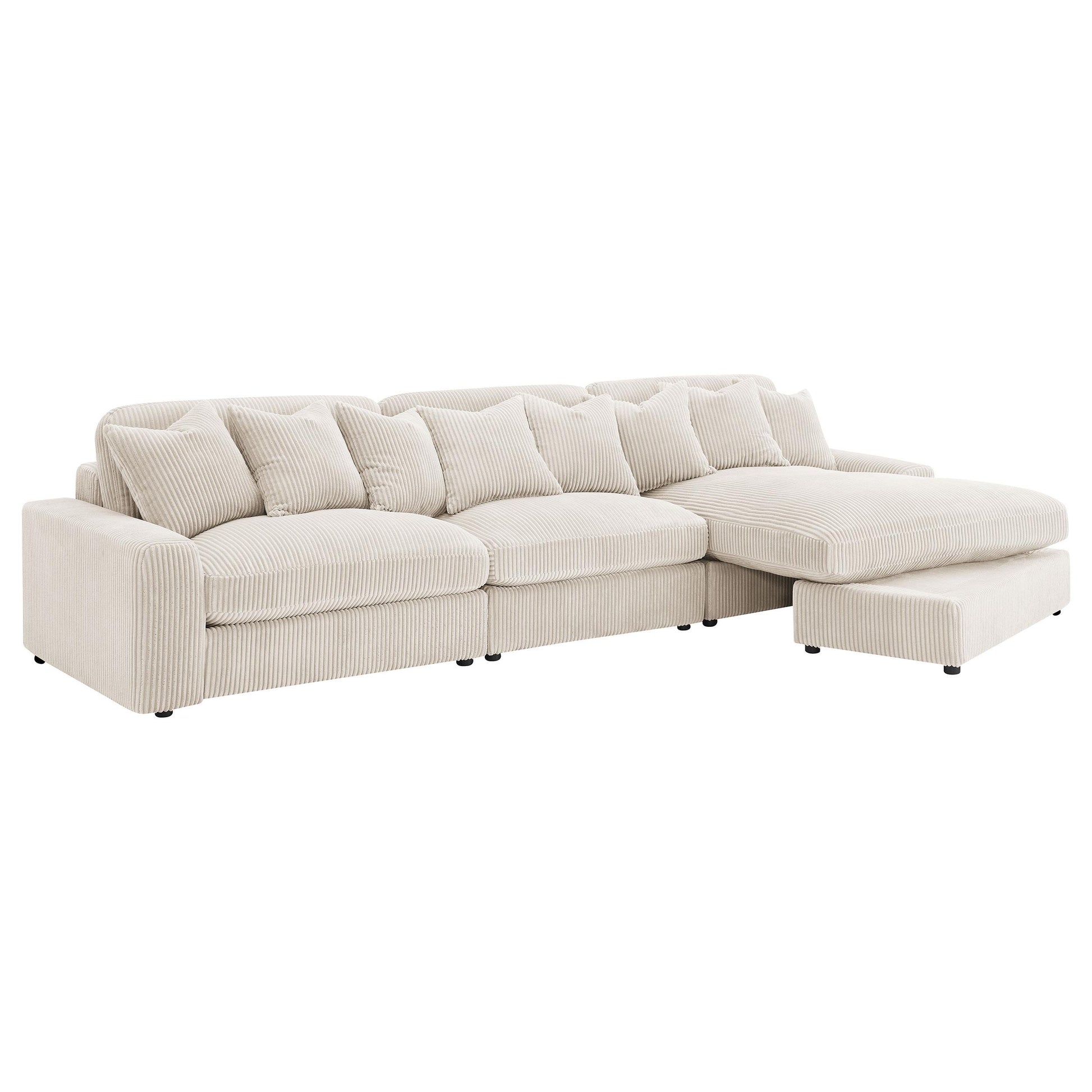  Coaster Furniture Blaine 509899-SET Upholstered Reversible Sectional Sofa - Sand IMAGE 2