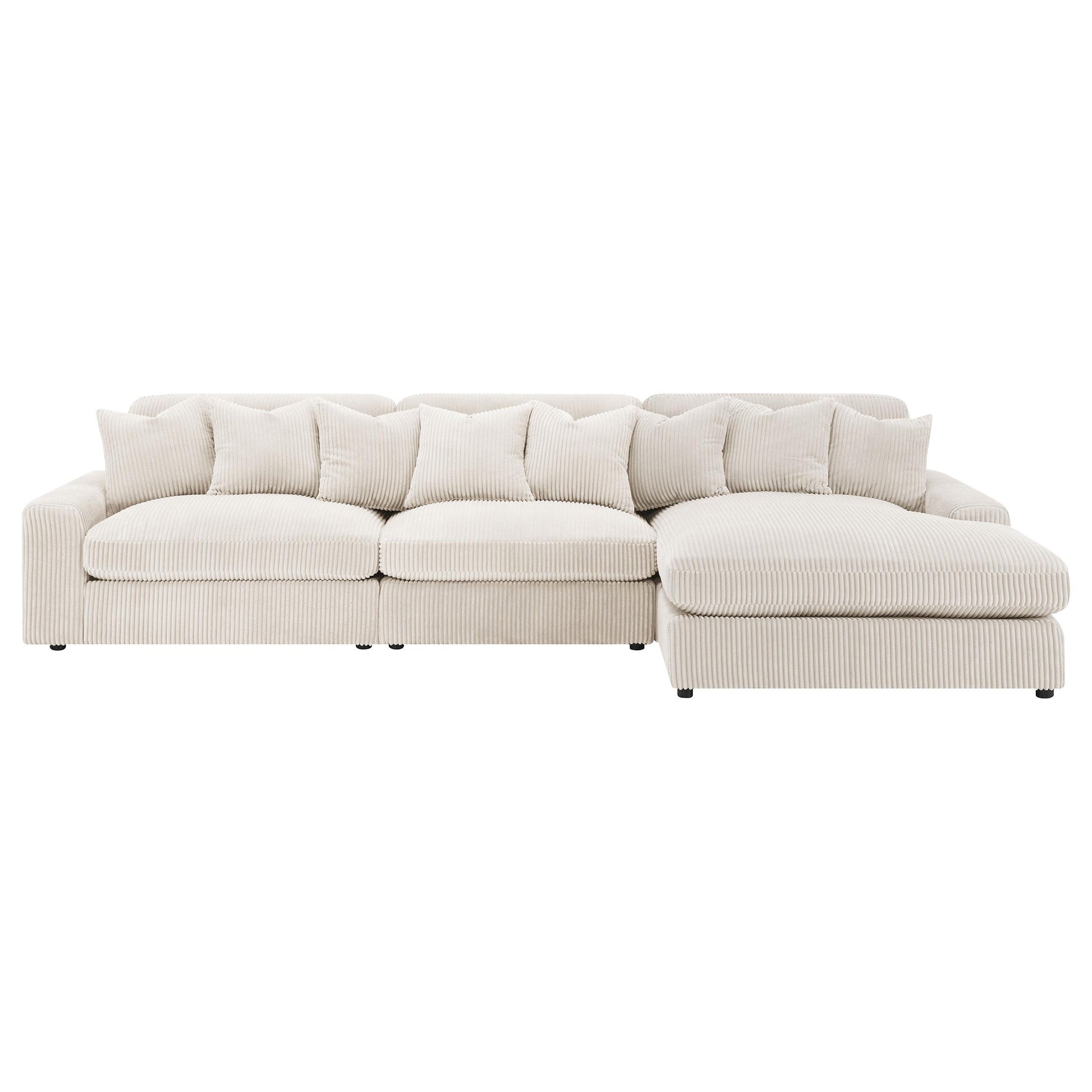  Coaster Furniture Blaine 509899-SET Upholstered Reversible Sectional Sofa - Sand IMAGE 3