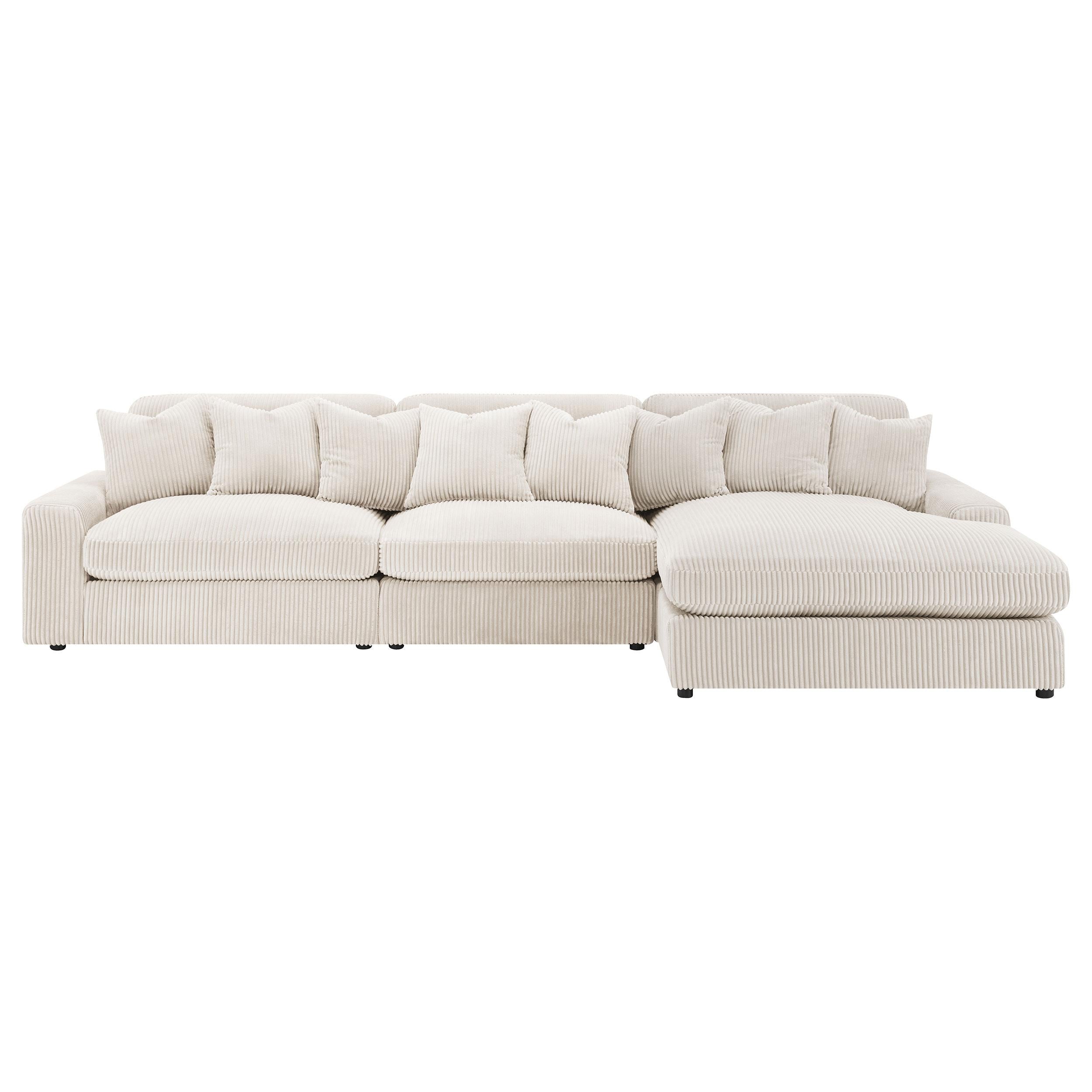  Coaster Furniture Blaine 509899-SET Upholstered Reversible Sectional Sofa - Sand IMAGE 3