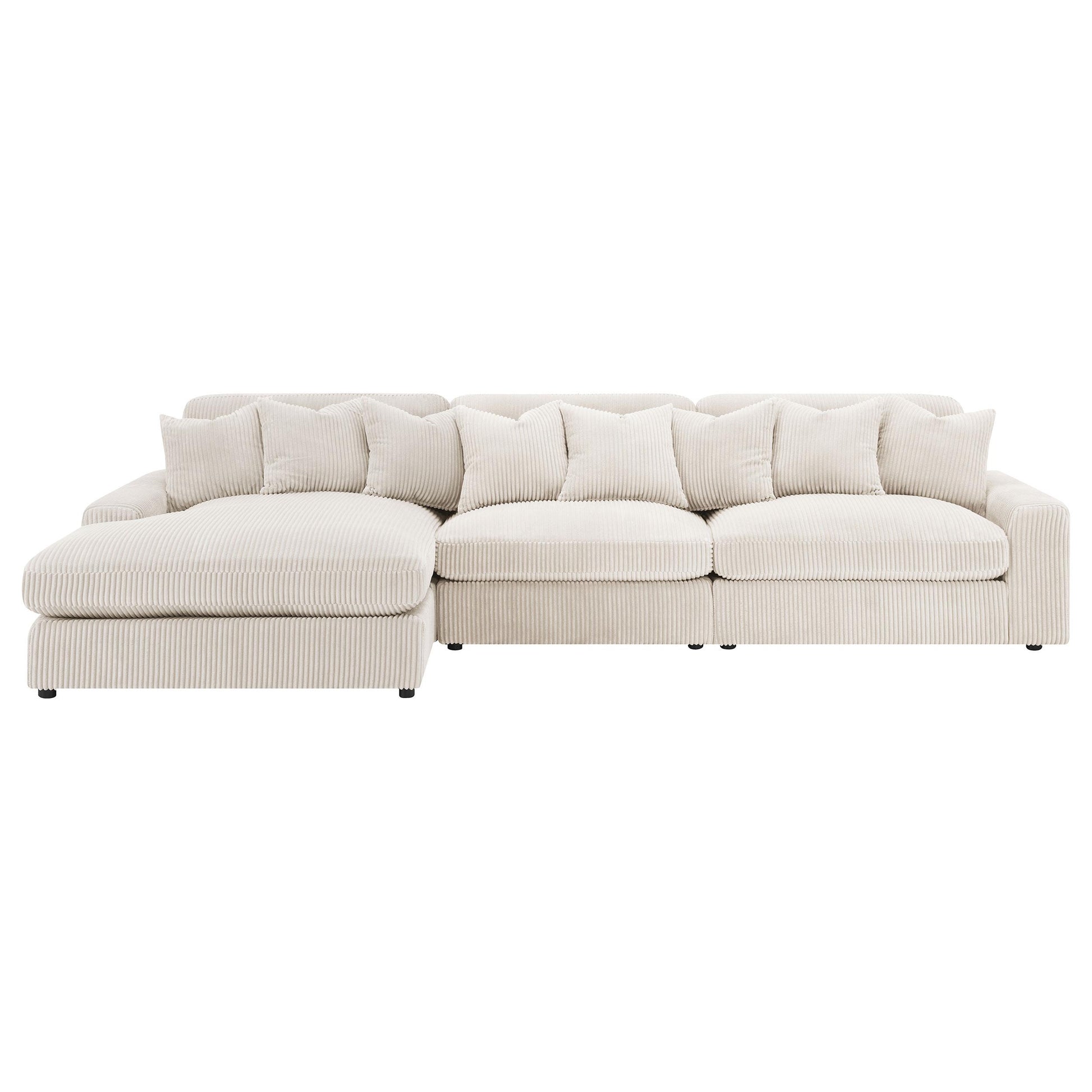  Coaster Furniture Blaine 509899-SET Upholstered Reversible Sectional Sofa - Sand IMAGE 4