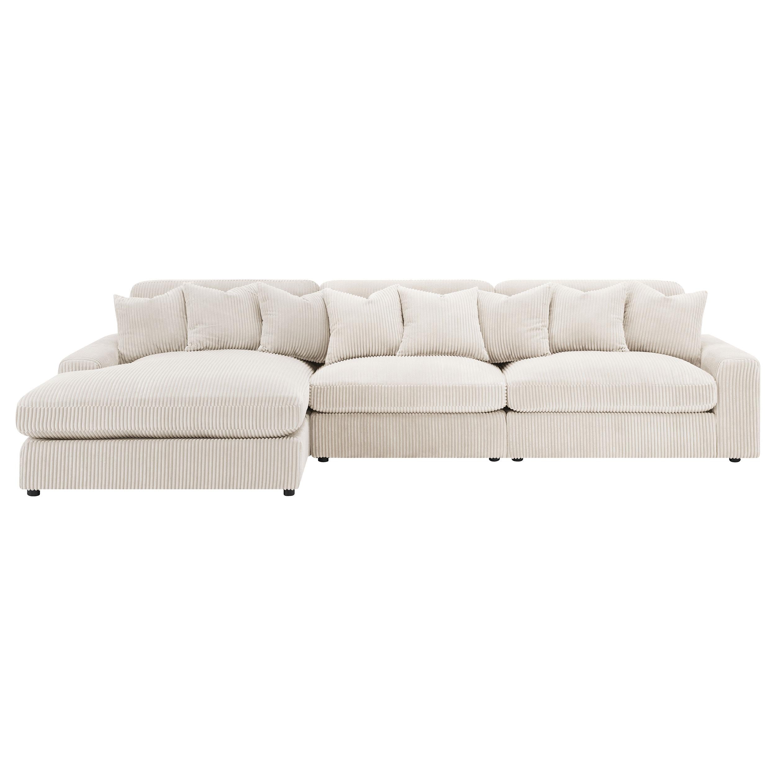  Coaster Furniture Blaine 509899-SET Upholstered Reversible Sectional Sofa - Sand IMAGE 4