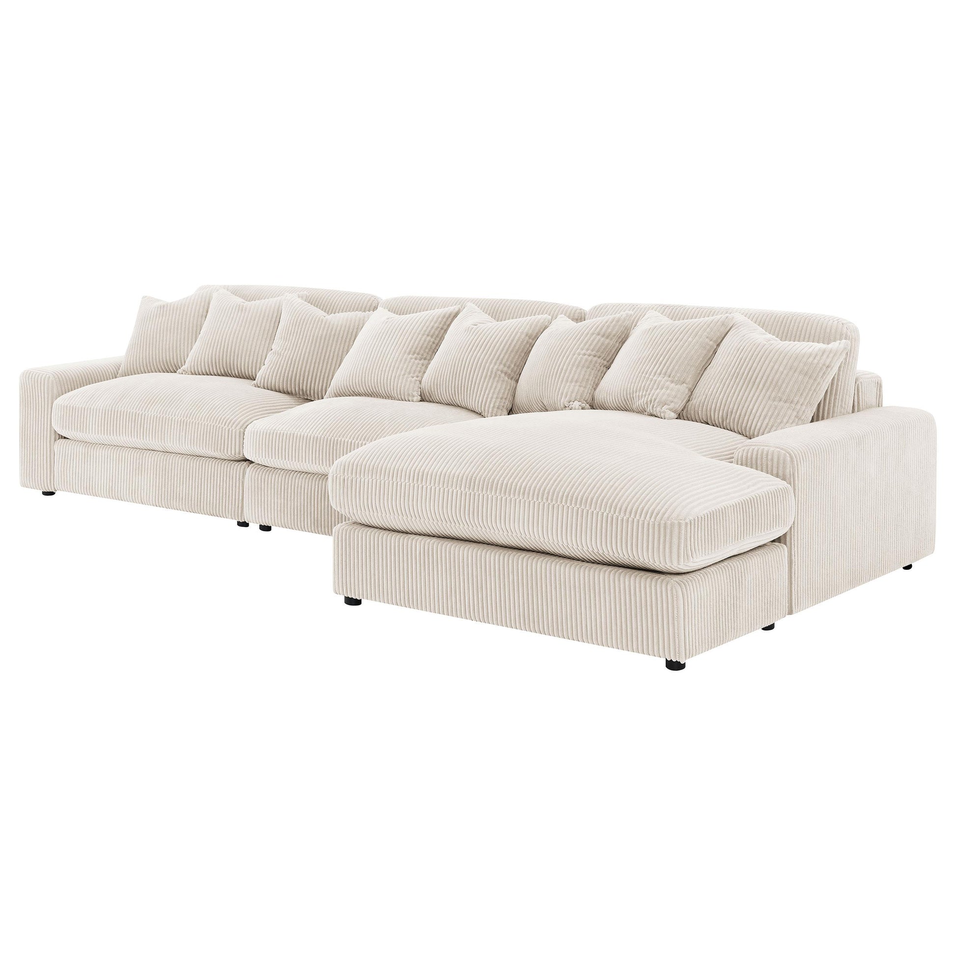  Coaster Furniture Blaine 509899-SET Upholstered Reversible Sectional Sofa - Sand IMAGE 5