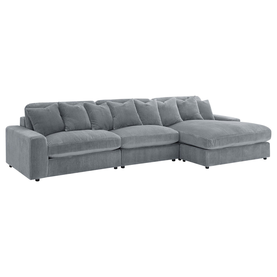  Coaster Furniture Blaine 509900-SET Upholstered Reversible Sectional Sofa - Fog IMAGE 1