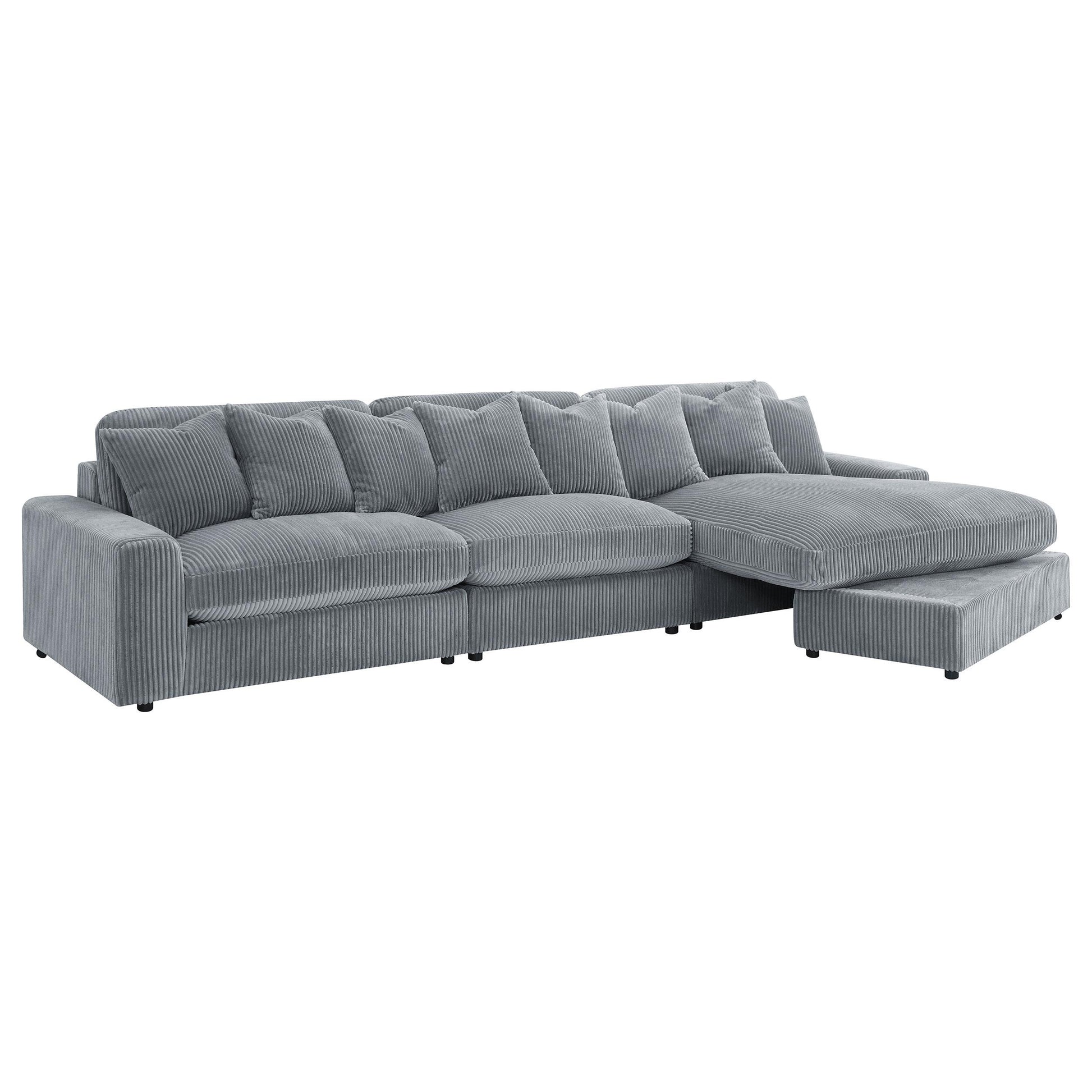  Coaster Furniture Blaine 509900-SET Upholstered Reversible Sectional Sofa - Fog IMAGE 2