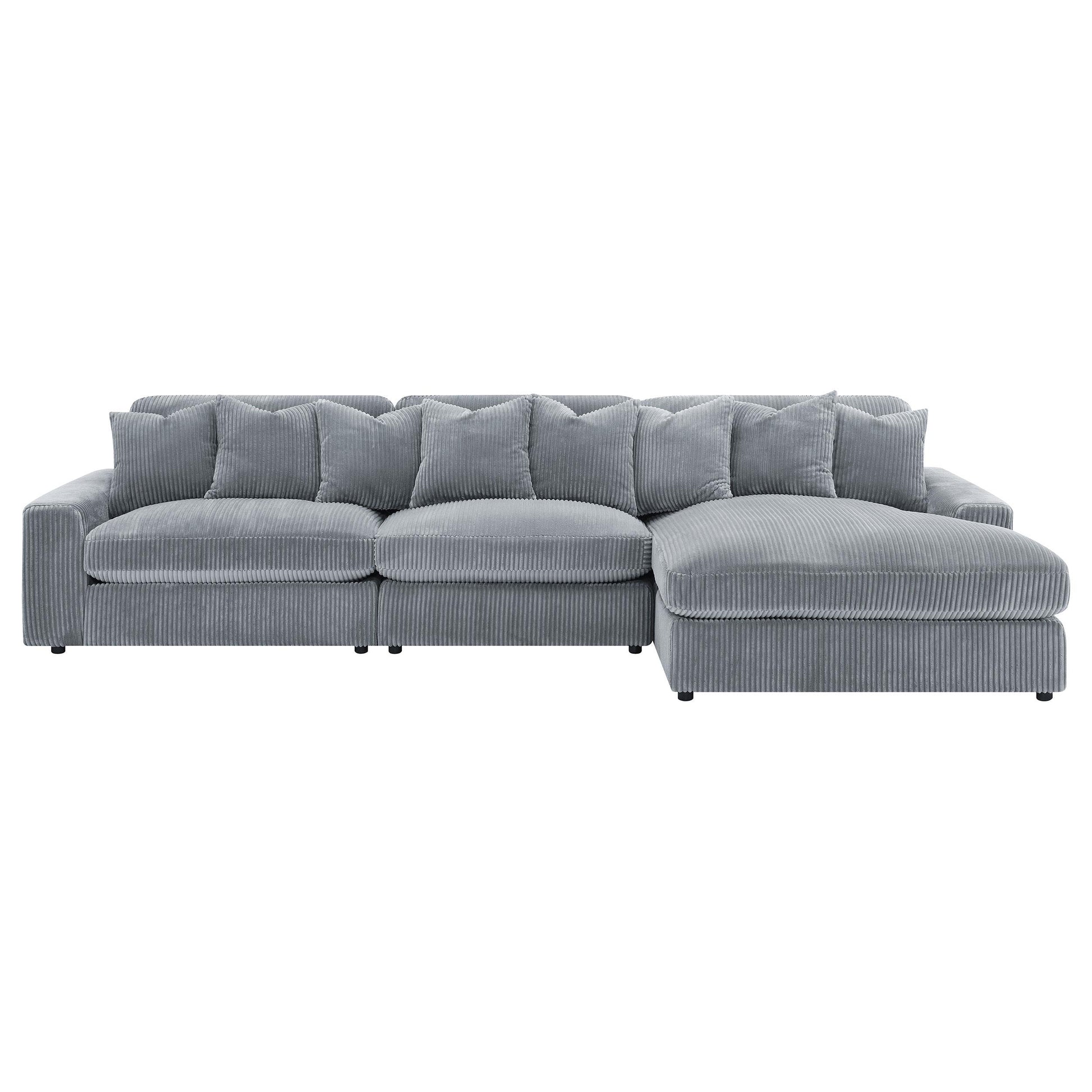  Coaster Furniture Blaine 509900-SET Upholstered Reversible Sectional Sofa - Fog IMAGE 3