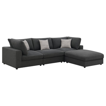  Coaster Furniture Serene 551324-SETB 4 pc Upholstered Modular Sectional - Charcoal IMAGE 1