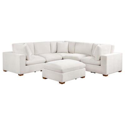  Coaster Furniture Lakeview 551461-SETA 5 pc Upholstered Modular Sectional Sofa - Ivory IMAGE 1