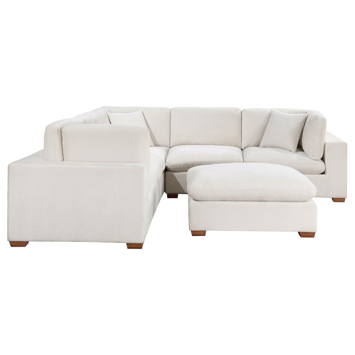 Coaster Furniture Lakeview 551461-SETA 5 pc Upholstered Modular Sectional Sofa - Ivory IMAGE 2