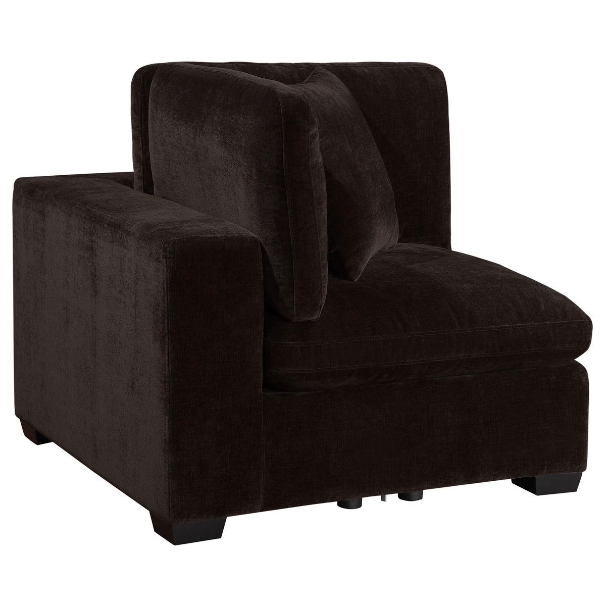  Coaster Furniture Lakeview 551464-SET 6 pc Upholstered Modular Sectional Sofa - Dark Chocolate IMAGE 3
