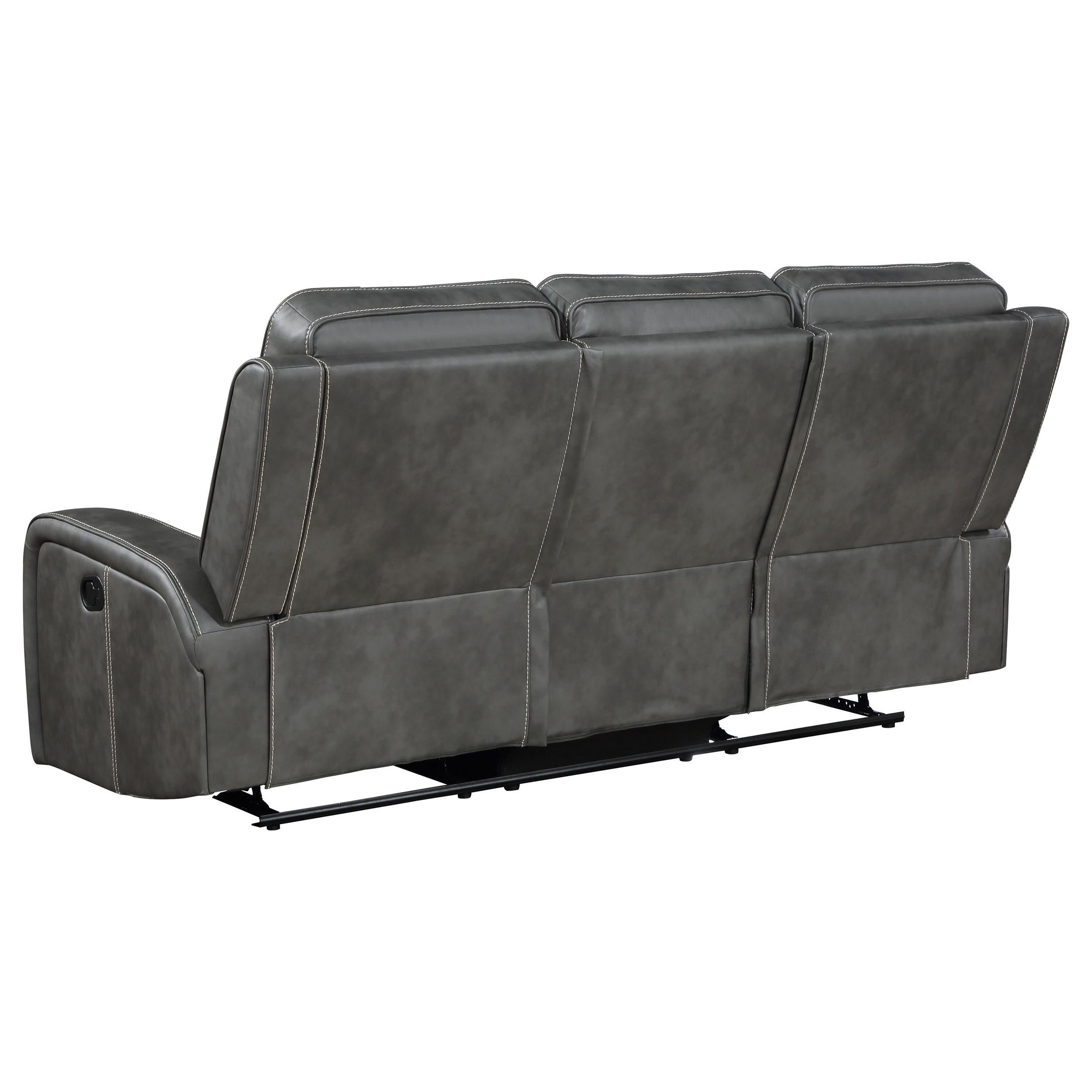  Coaster Furniture Raelynn 603191 Upholstered Track Arm Motion Sofa - Grey IMAGE 5
