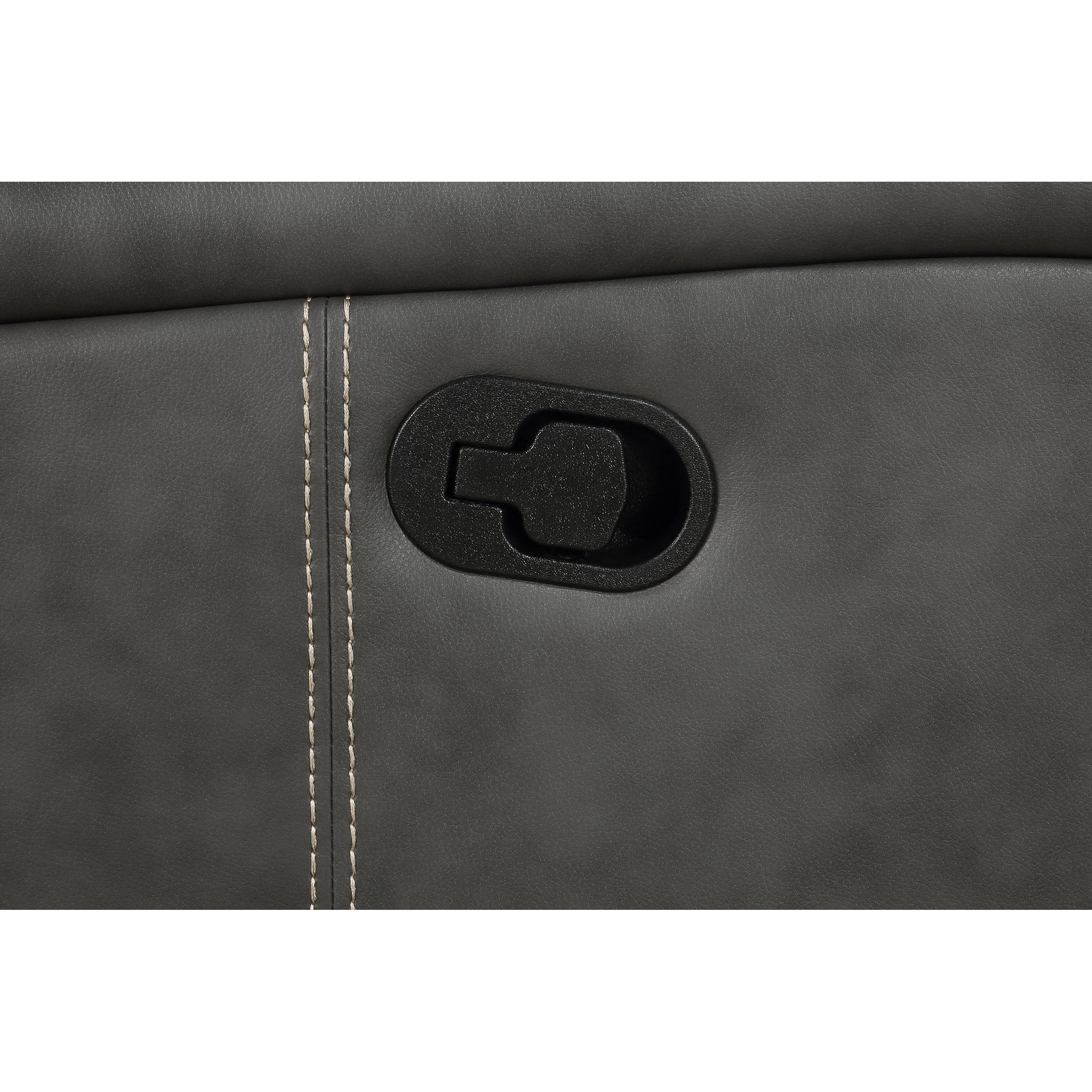  Coaster Furniture Raelynn 603193 Upholstered Track Arm Recliner - Grey IMAGE 11