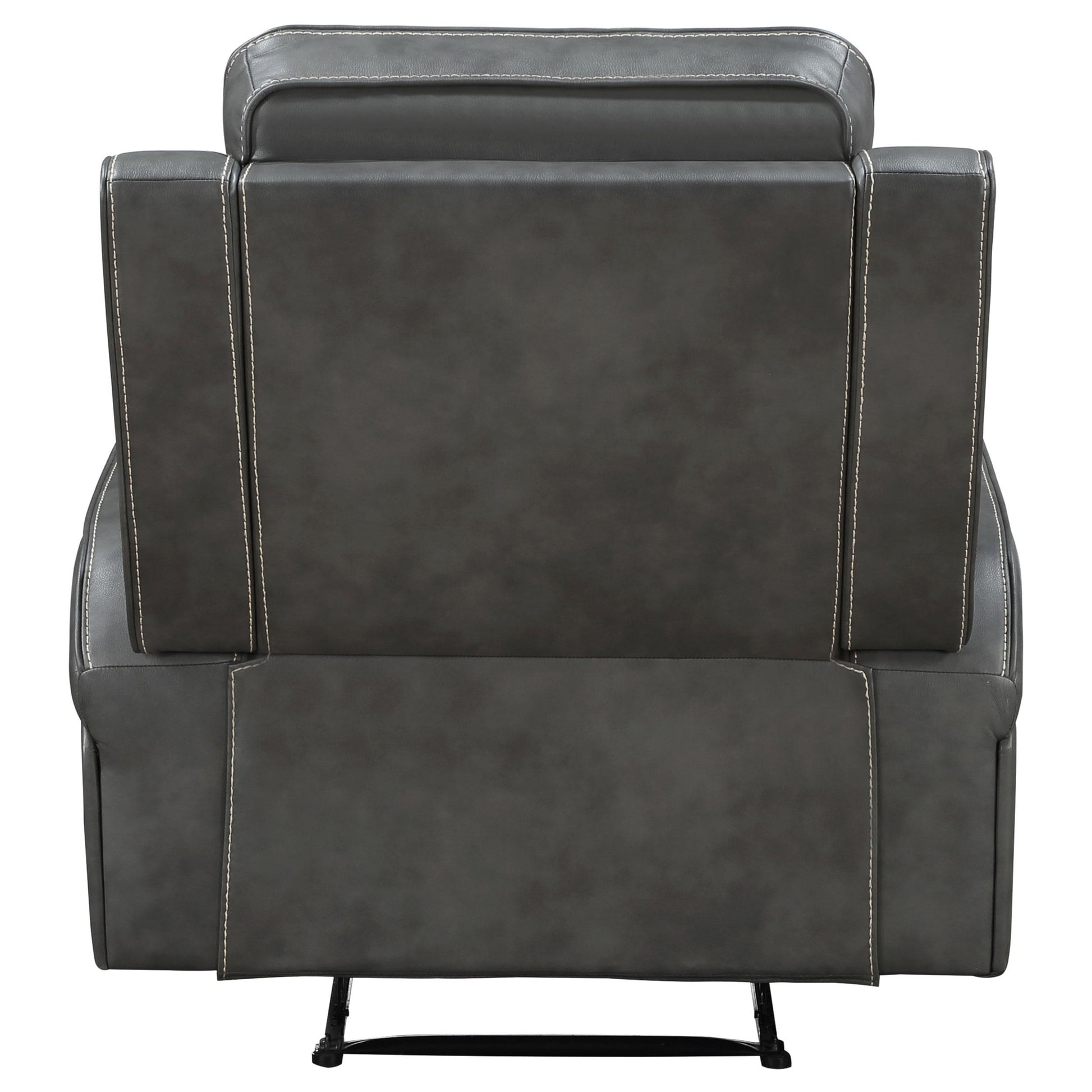  Coaster Furniture Raelynn 603193 Upholstered Track Arm Recliner - Grey IMAGE 7