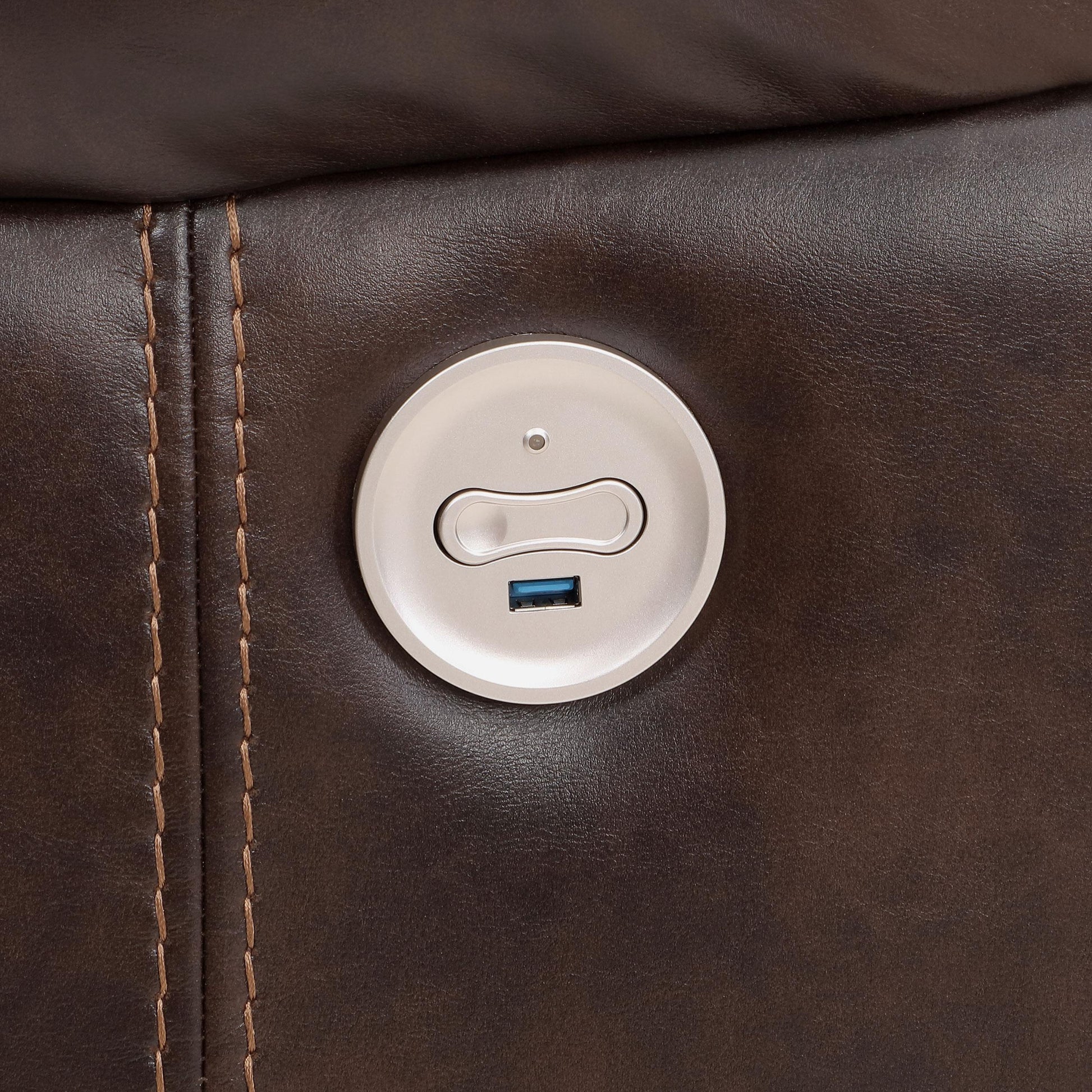  Coaster Furniture Sycamore 610190P Upholstered Power Reclining Sectional Sofa - Brown IMAGE 9