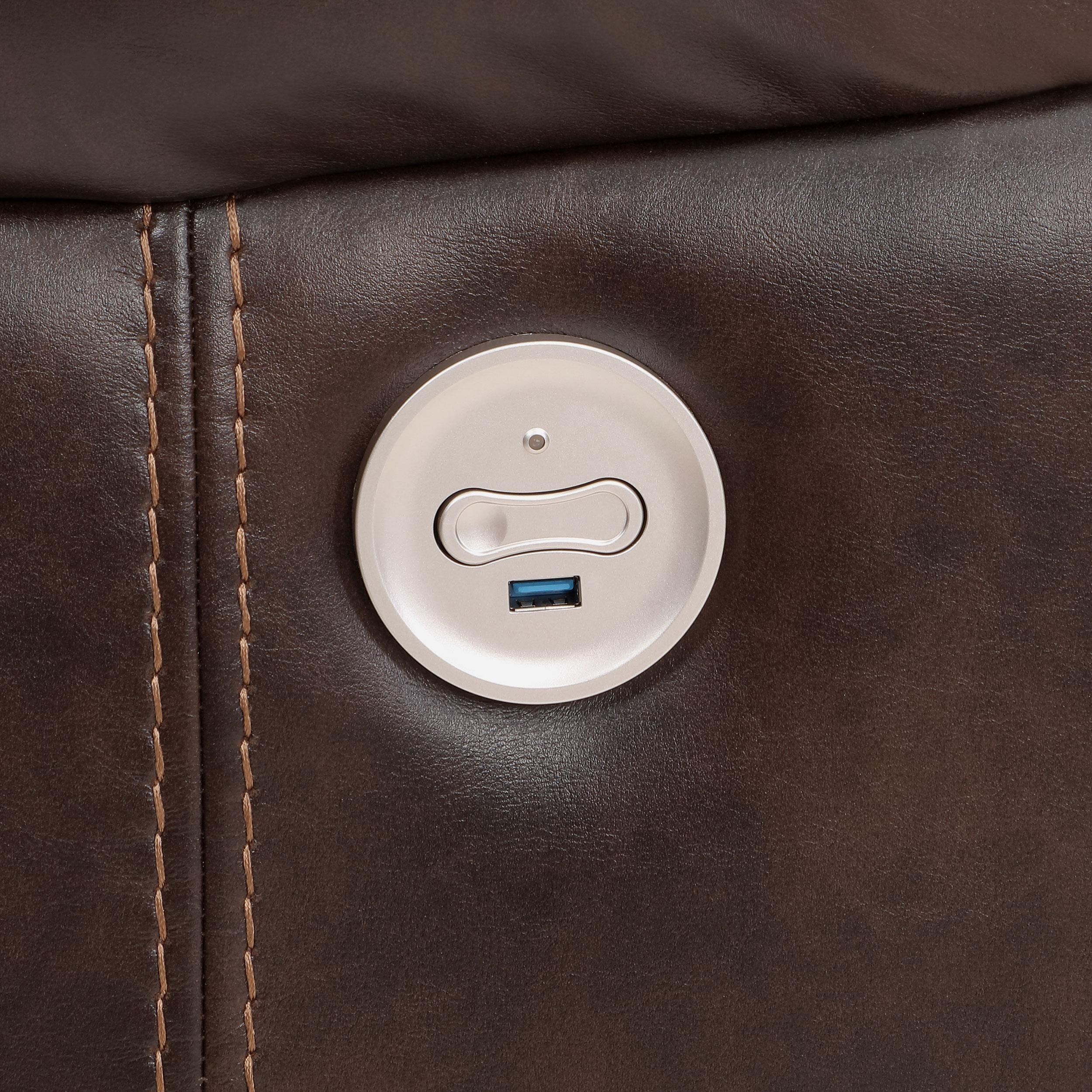  Coaster Furniture Sycamore 610200P Upholstered Power Reclining Sectional Sofa - Grey IMAGE 9